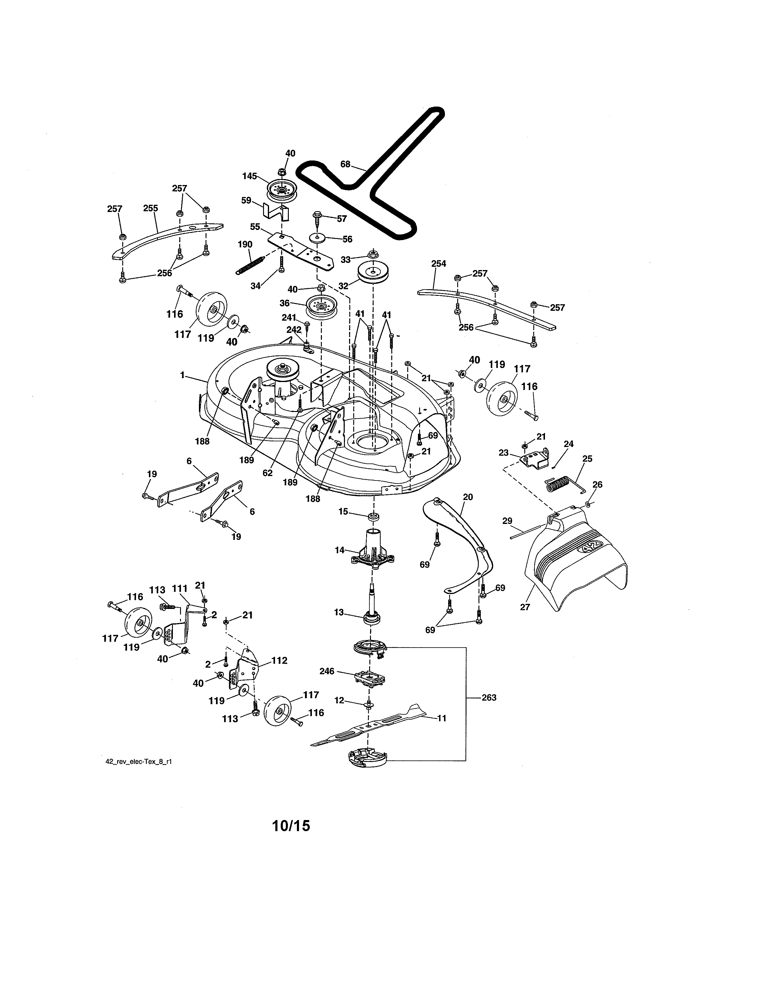 Craftsman 917986421 mower deck diagram