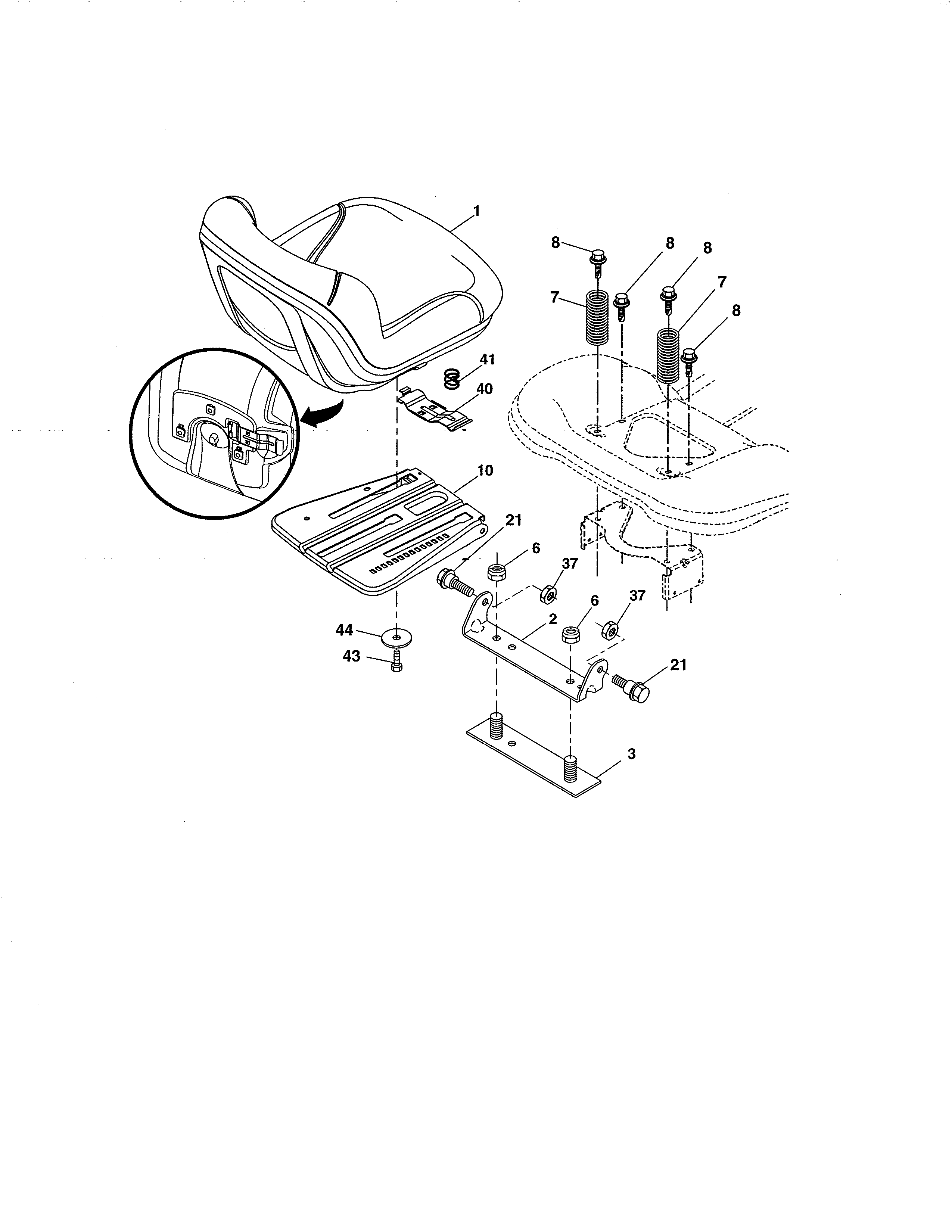 Craftsman 917986421 seat diagram