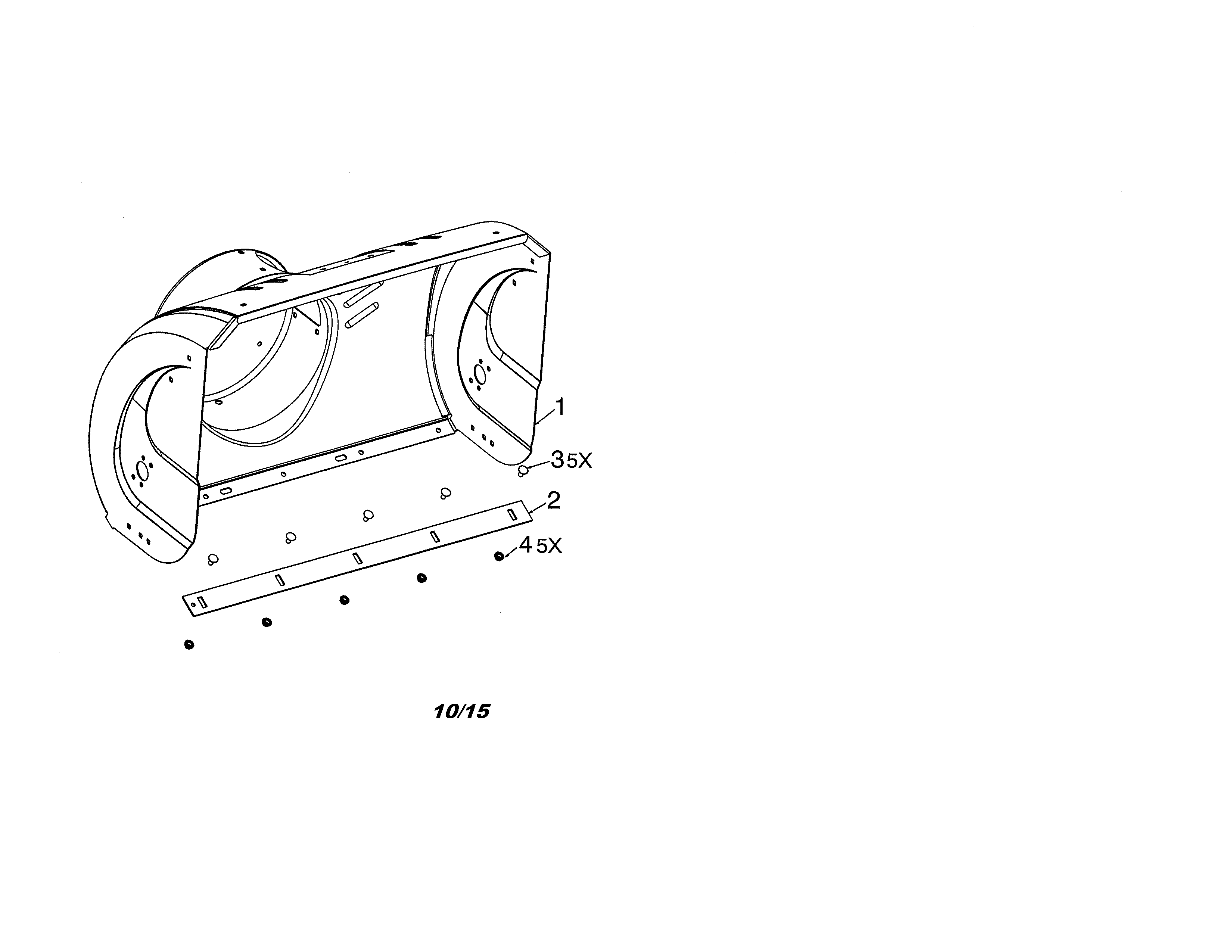 Husqvarna PA10530ES (96192008900) auger housing diagram