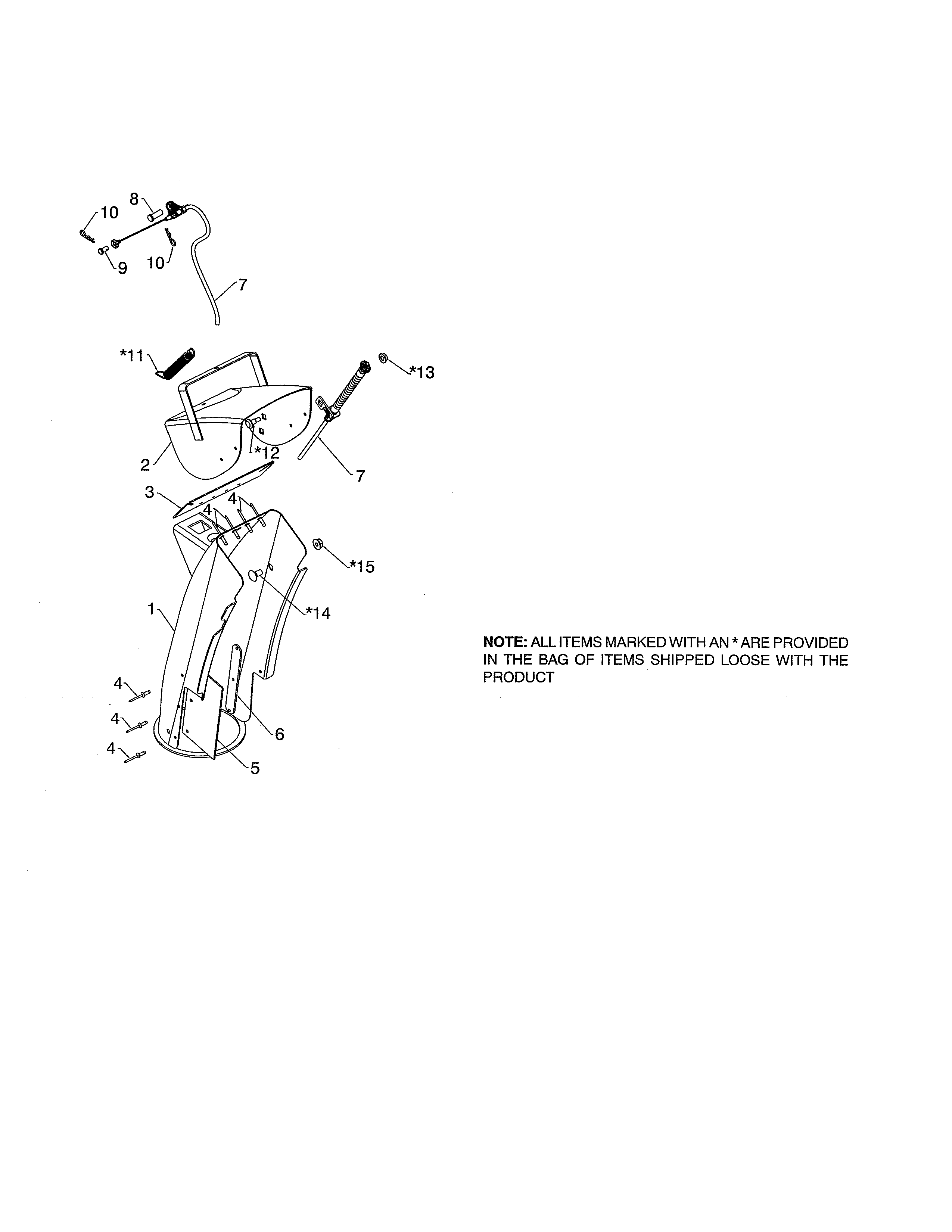Husqvarna PA10530ES (96192008900) chute/deflector diagram