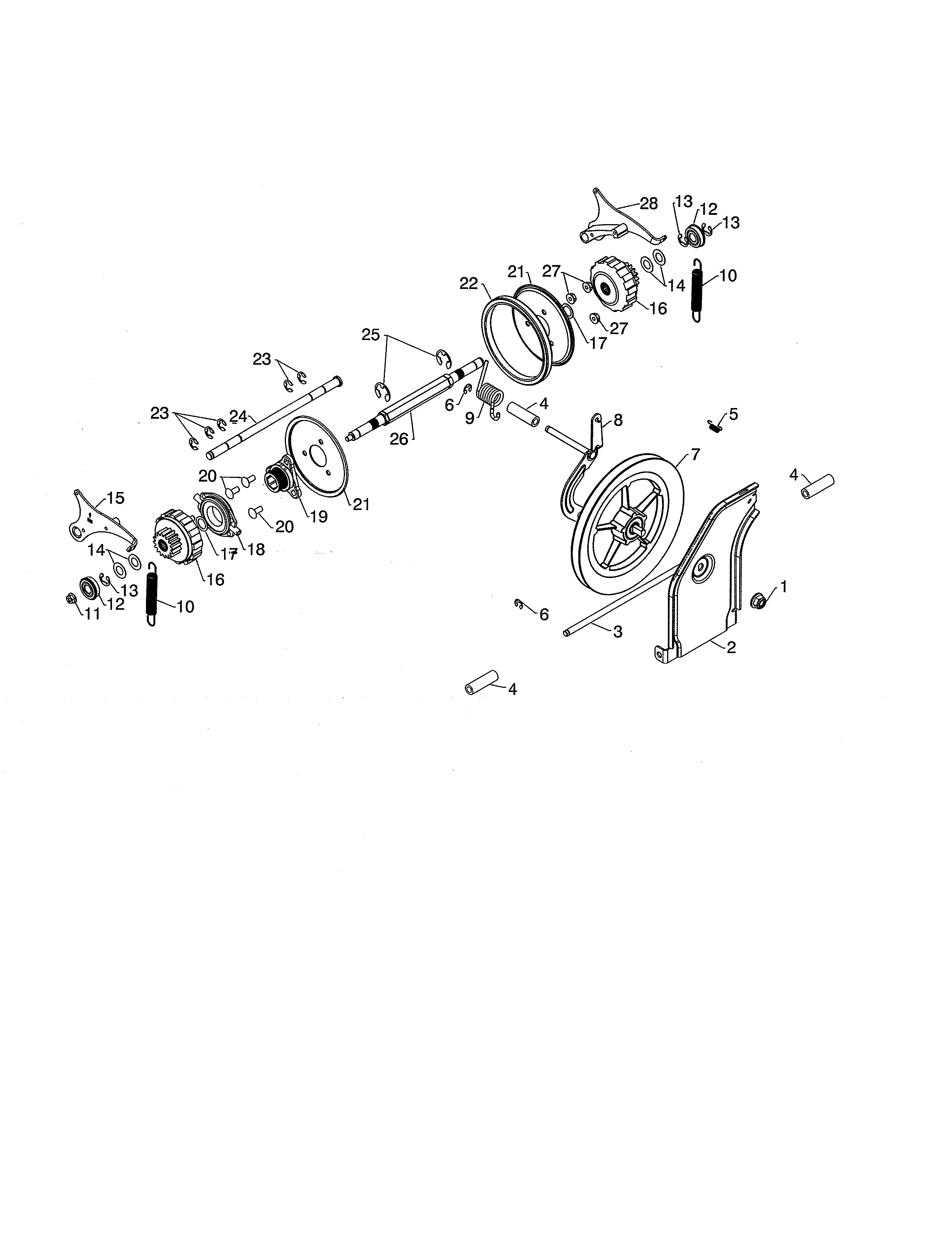 Husqvarna PA10530ES (96192008900) drive diagram