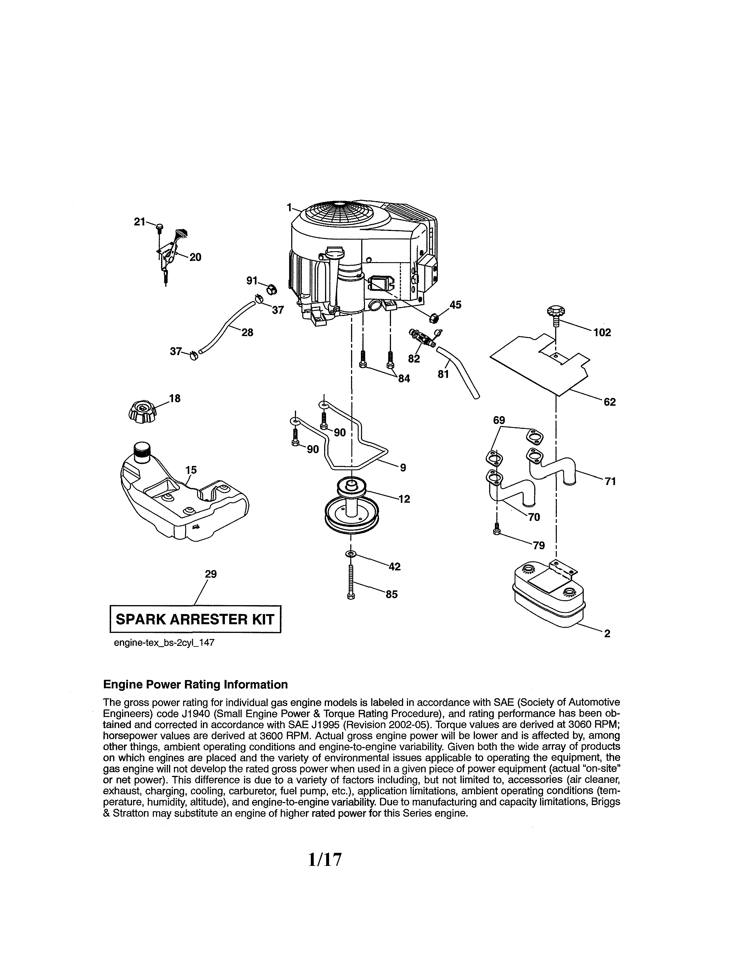 Craftsman 917203901 engine diagram
