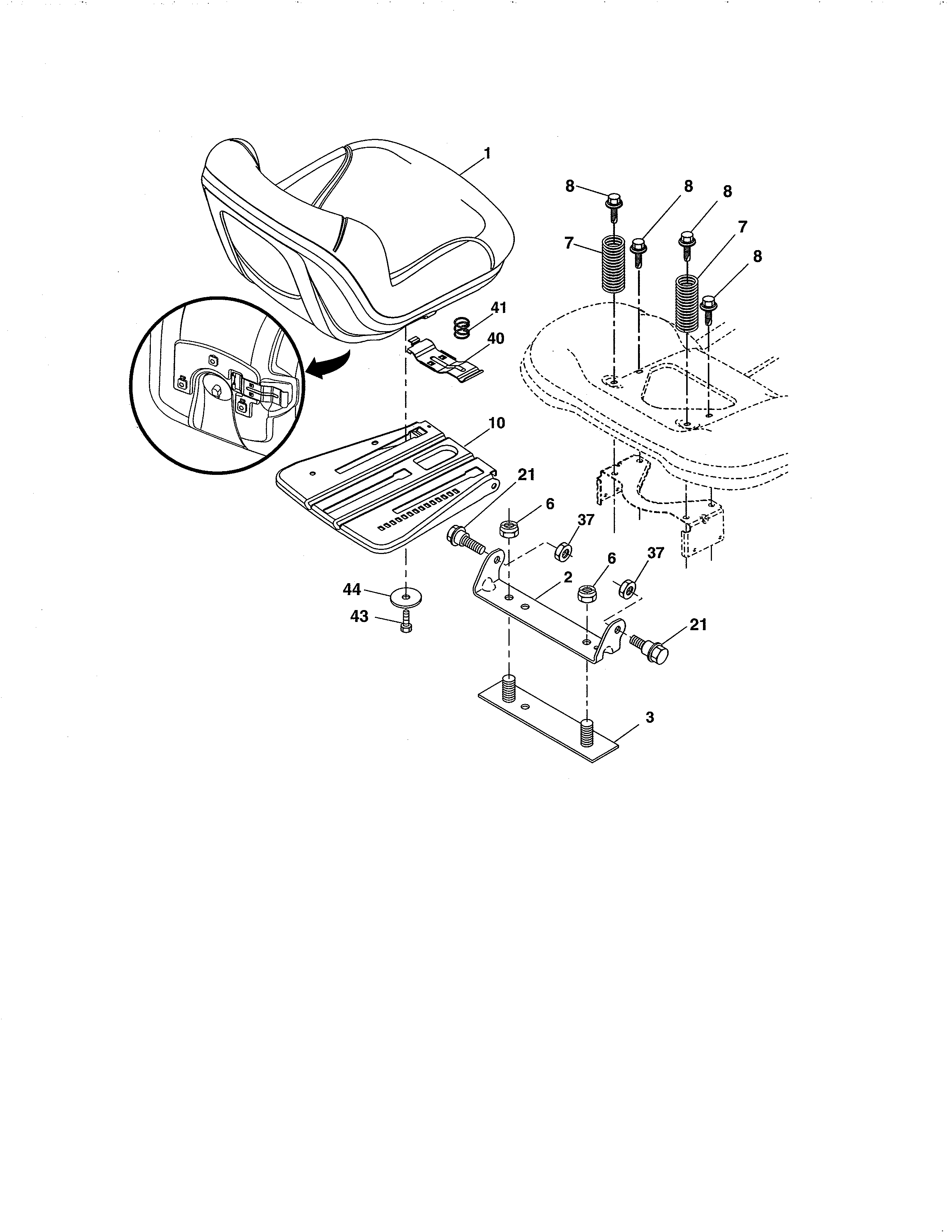 Craftsman 917203901 seat diagram