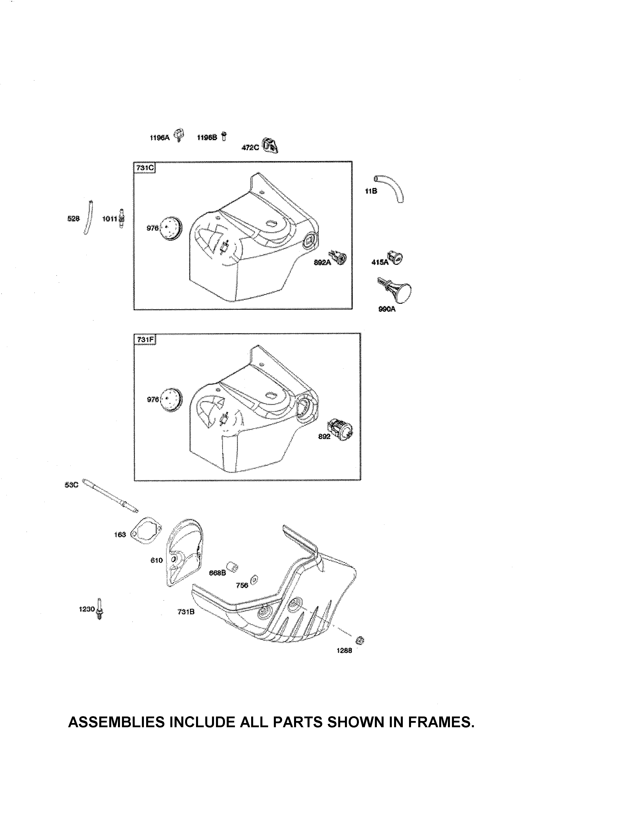 Husqvarna PA10530ES (96192008900) hood diagram