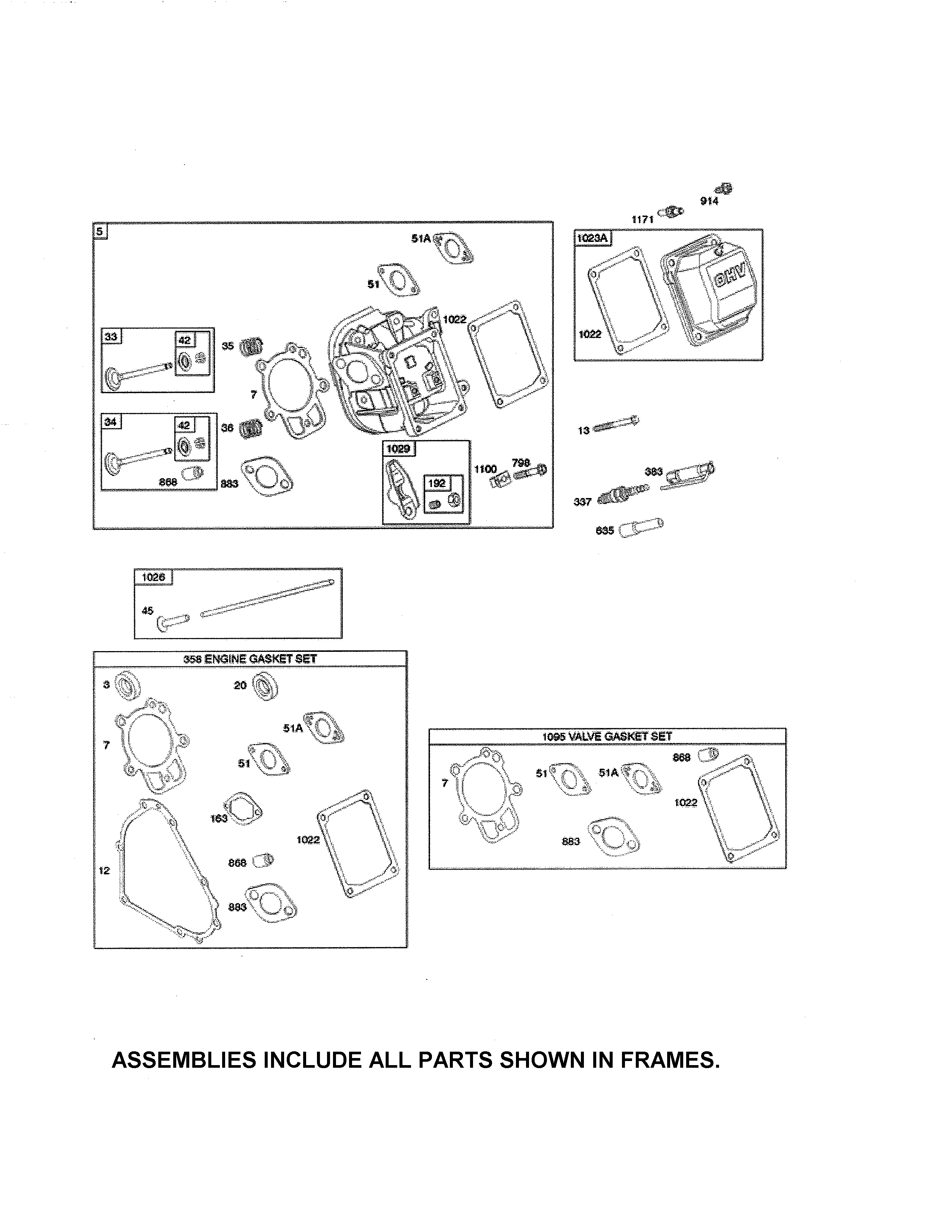 Husqvarna PA10530ES (96192008900) head-cylinder/gasket sets diagram