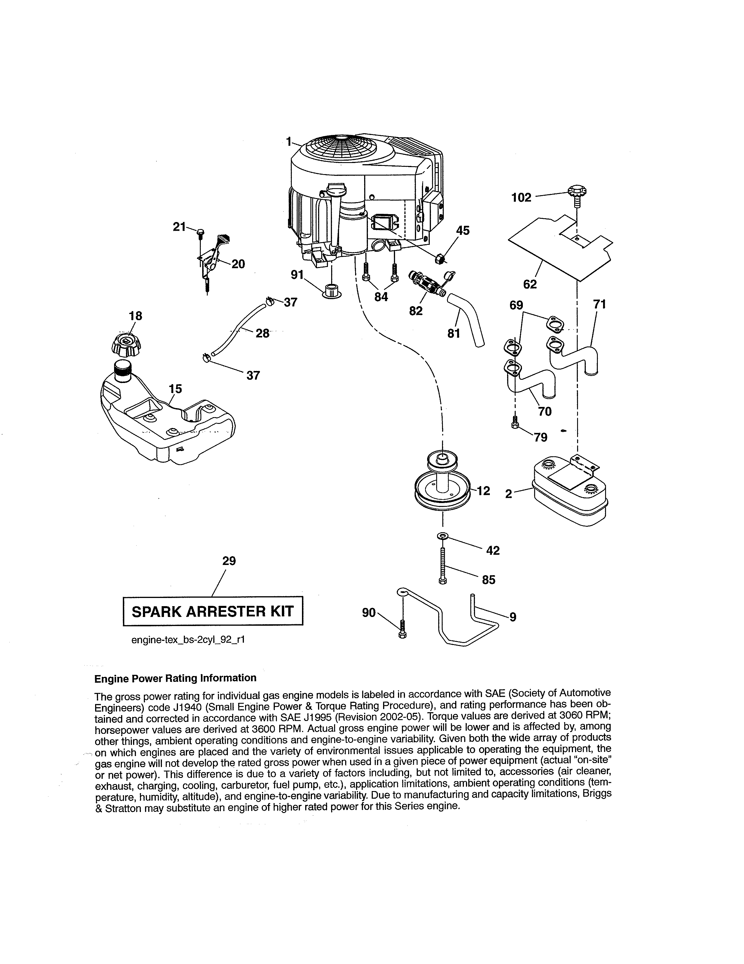 Craftsman 917254322 engine diagram