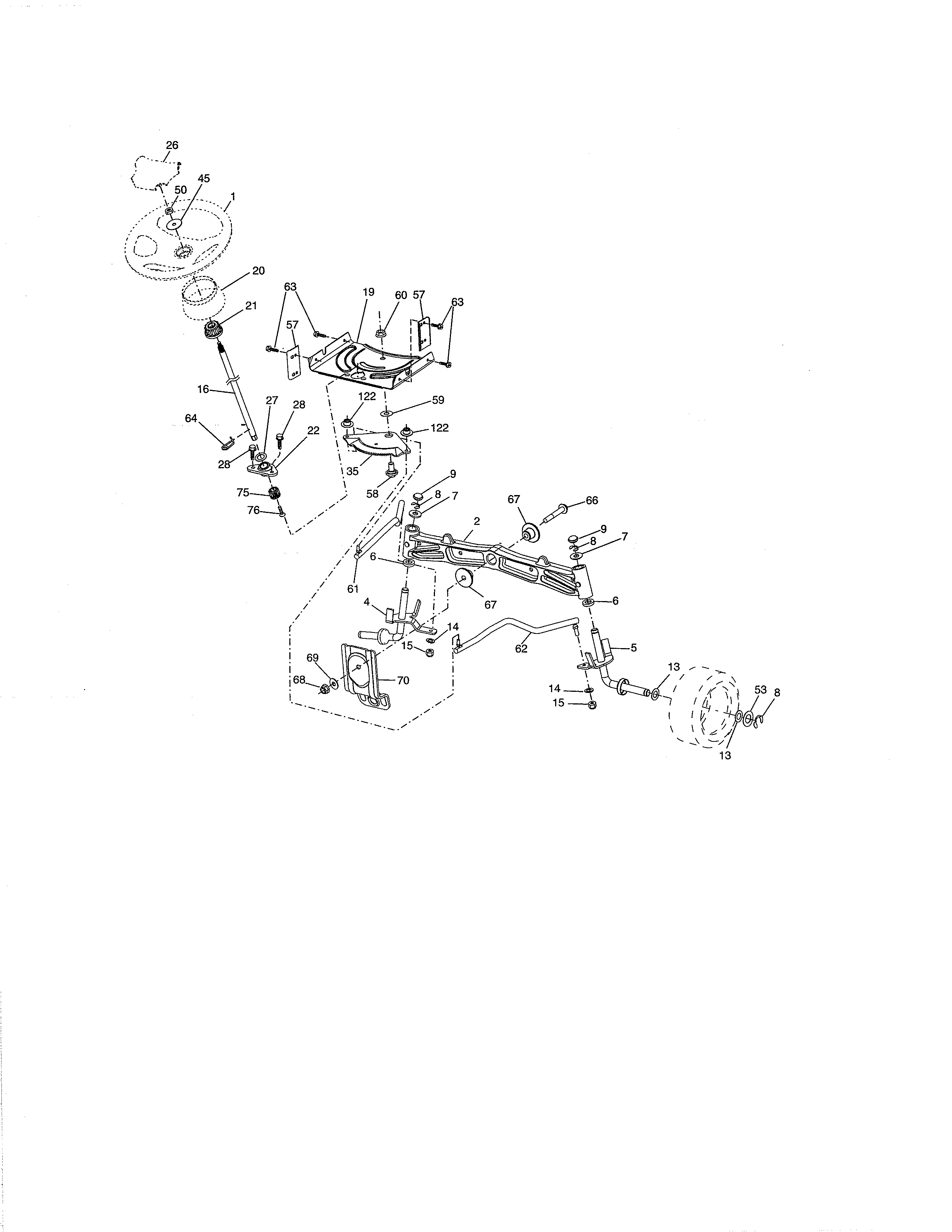 Craftsman 917254322 steering diagram