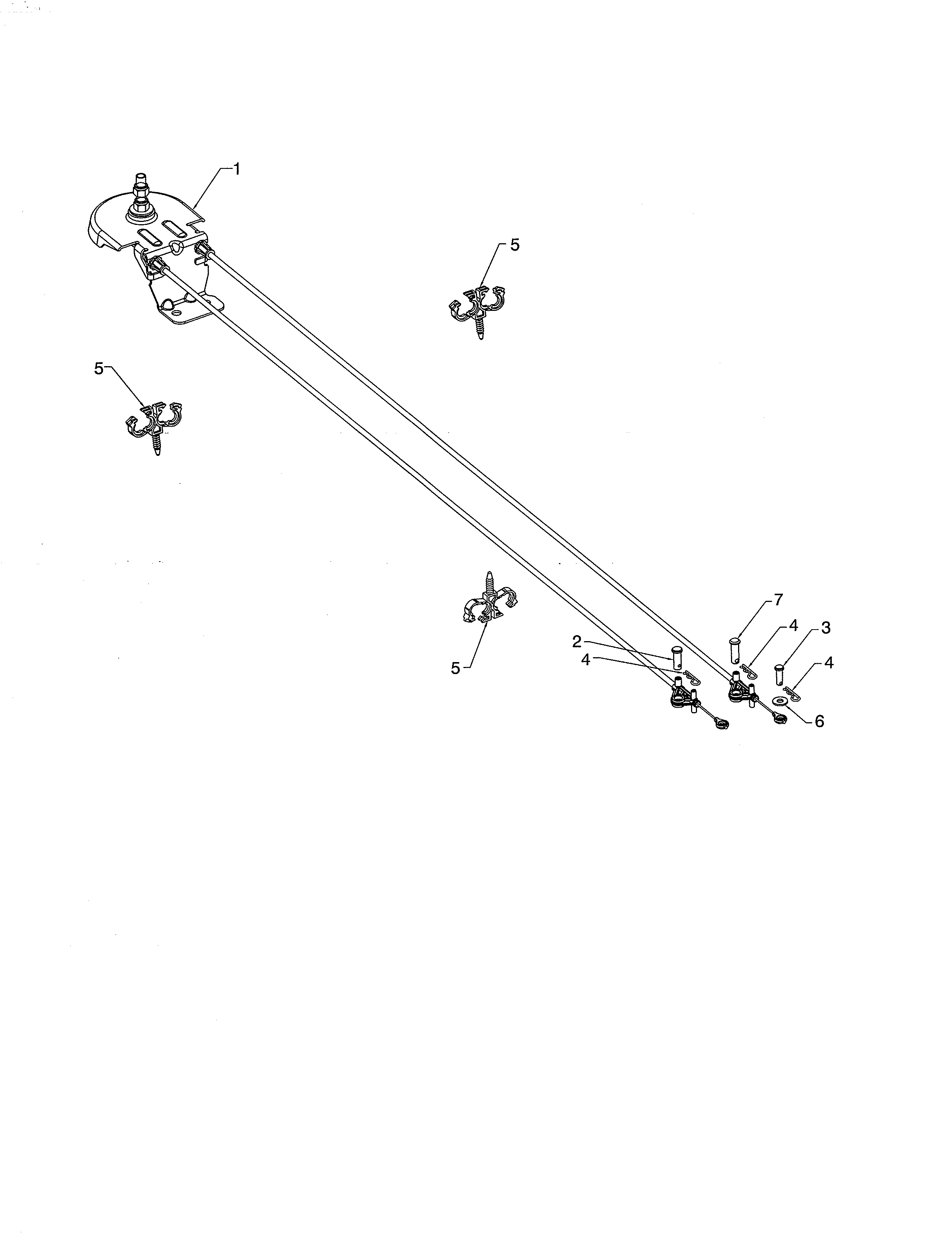 Poulan PR270A-96192009600 cable chute rotator diagram