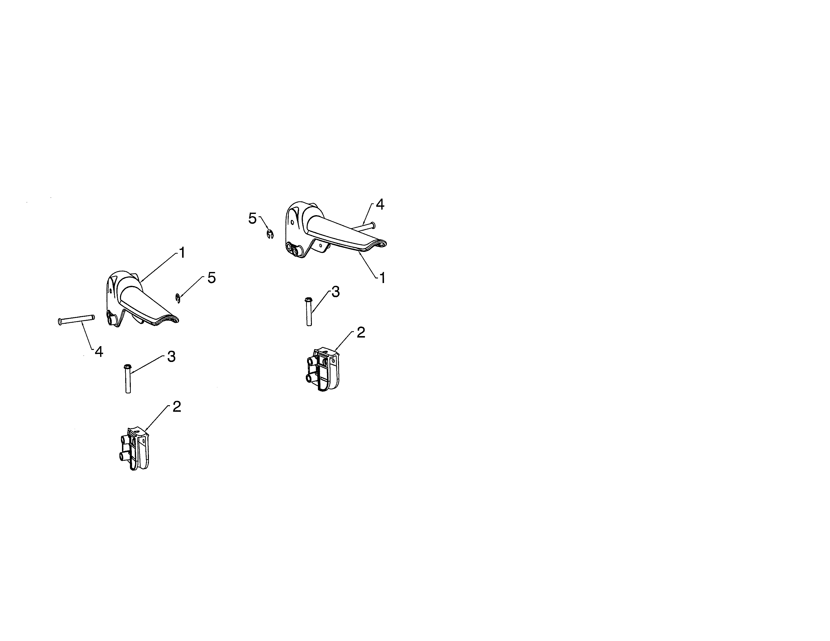 Poulan PR270A-96192009600 lever control & pivot diagram
