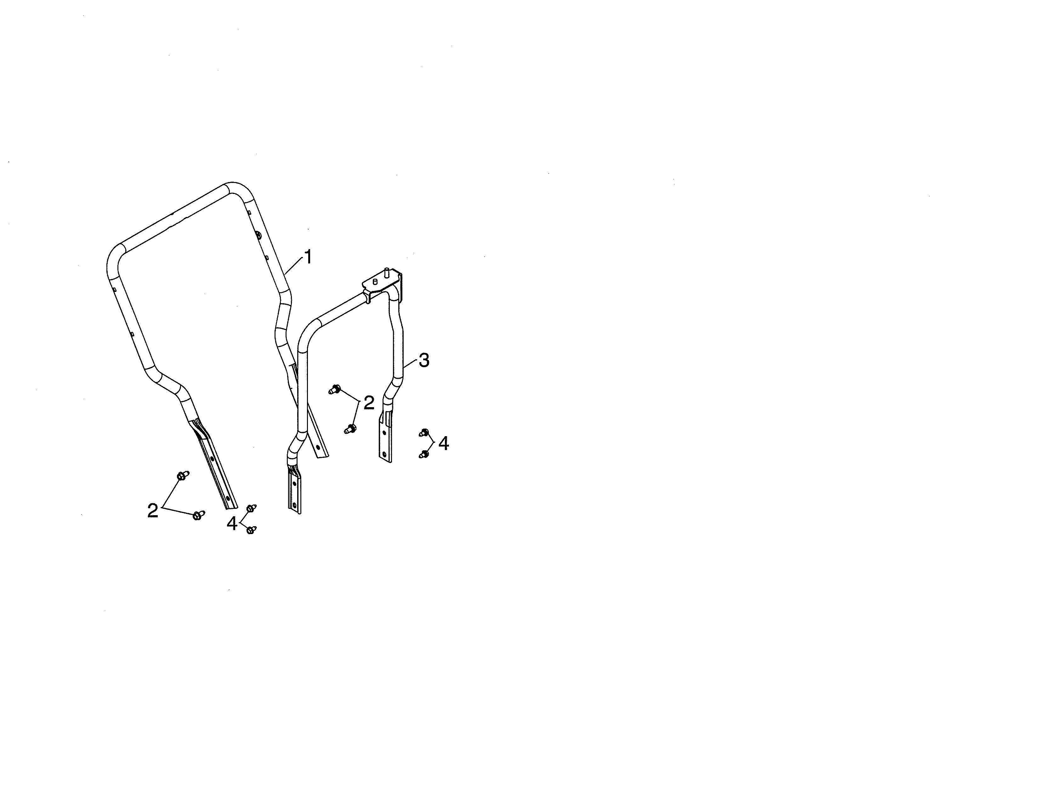 Poulan PR270A-96192009600 lower handle diagram
