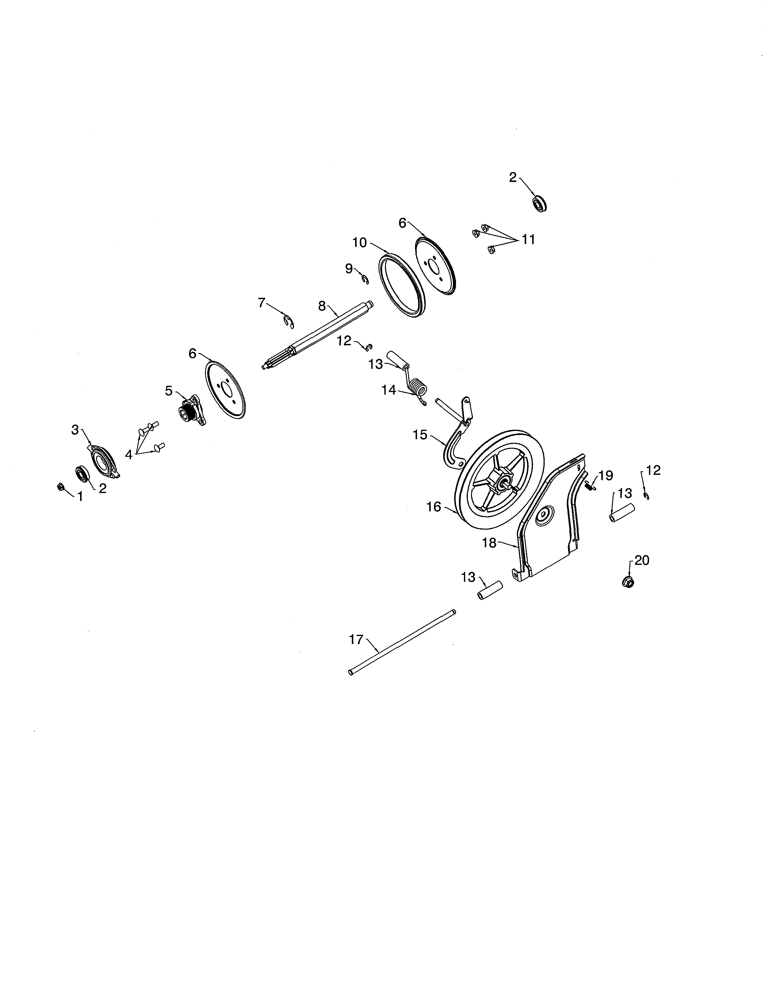 Poulan PR270A-96192009600 drive diagram