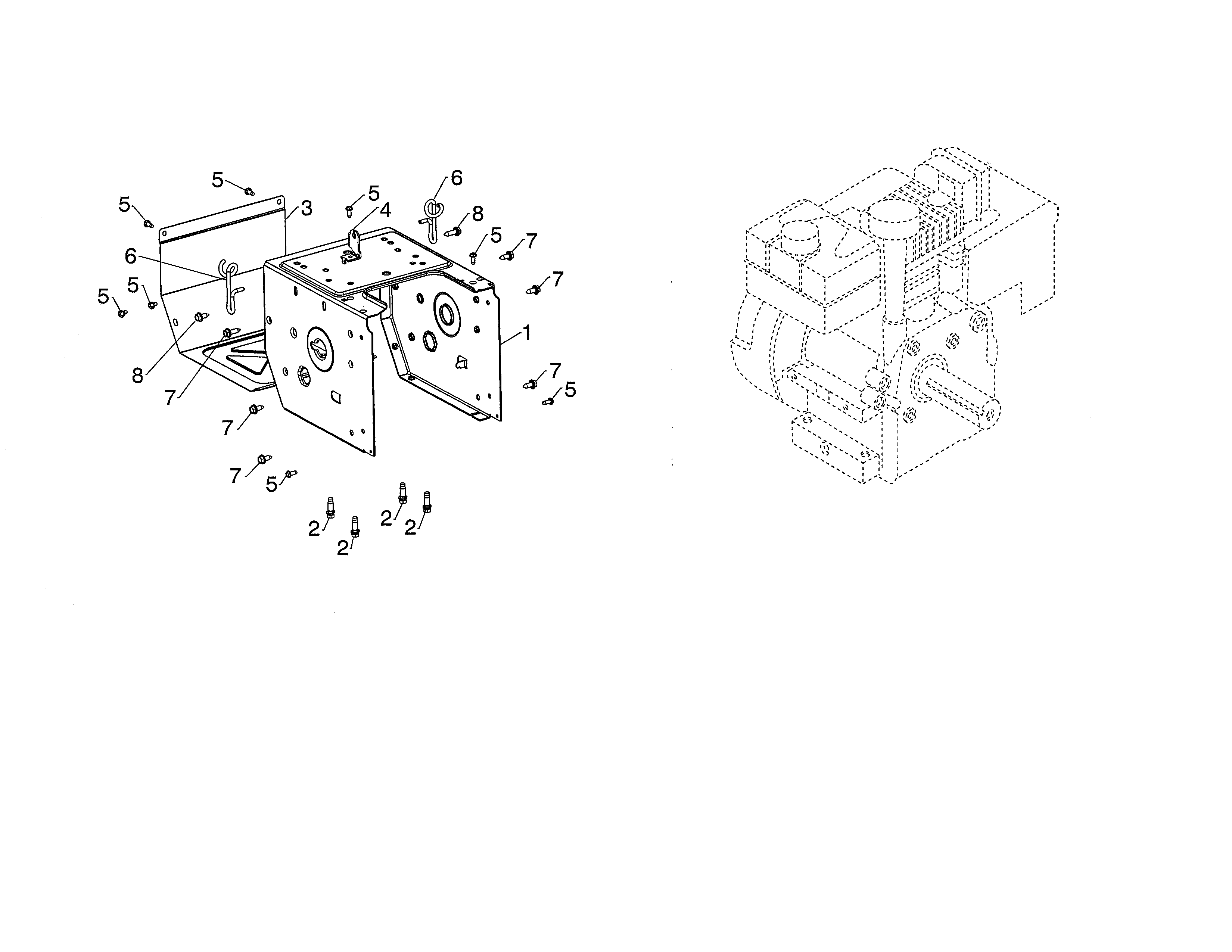 Poulan PR270A-96192009600 engine/frame diagram