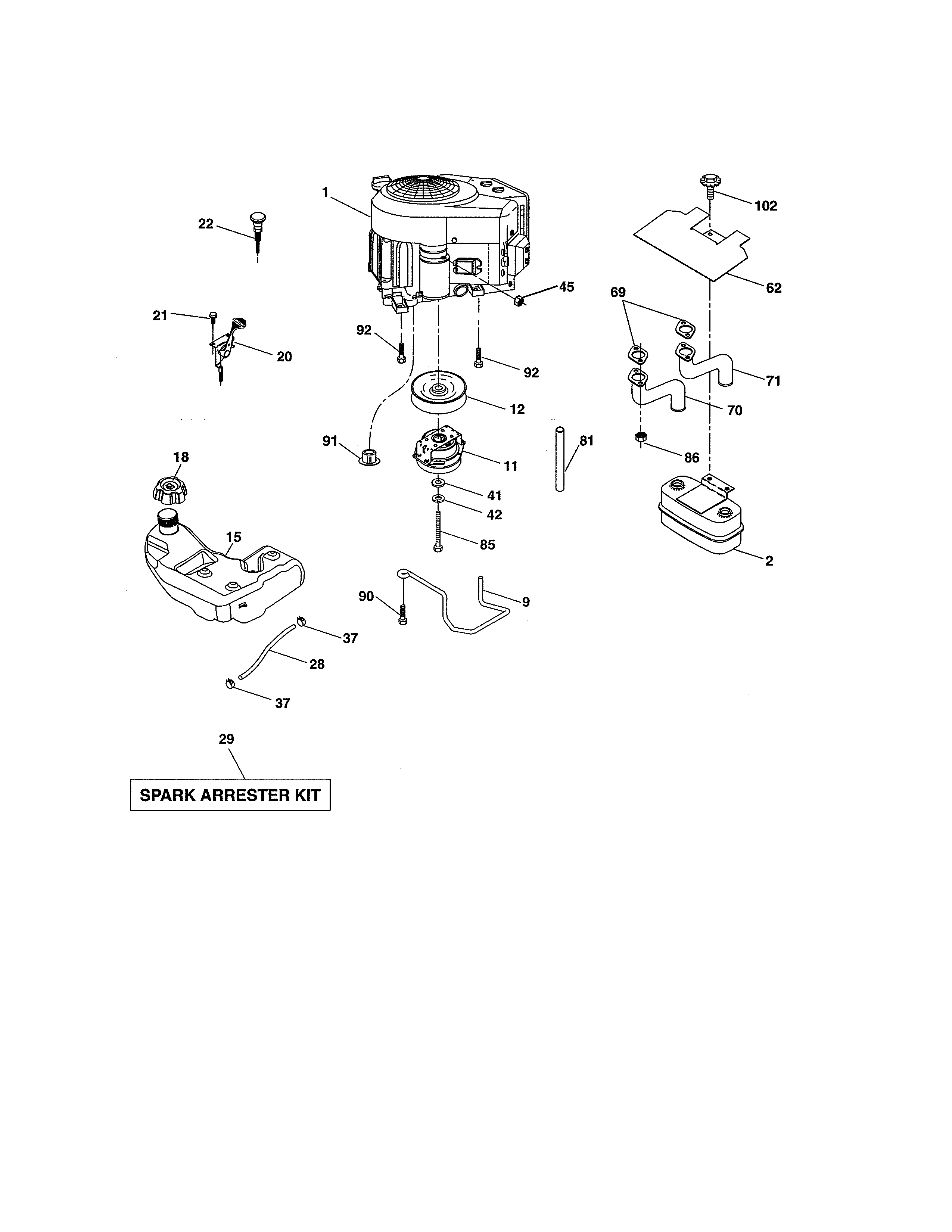 Craftsman 917255744 engine diagram
