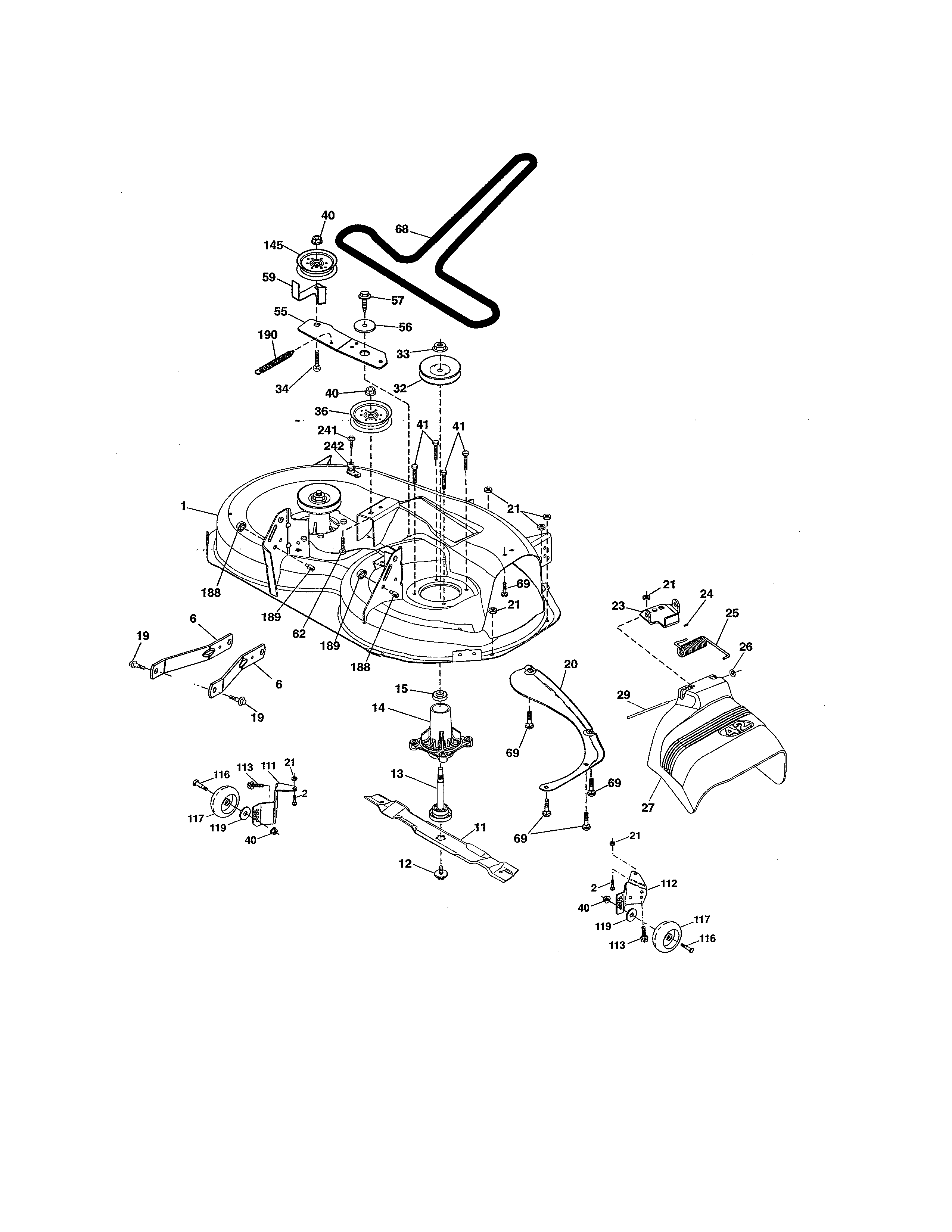Craftsman 917255744 mower deck diagram