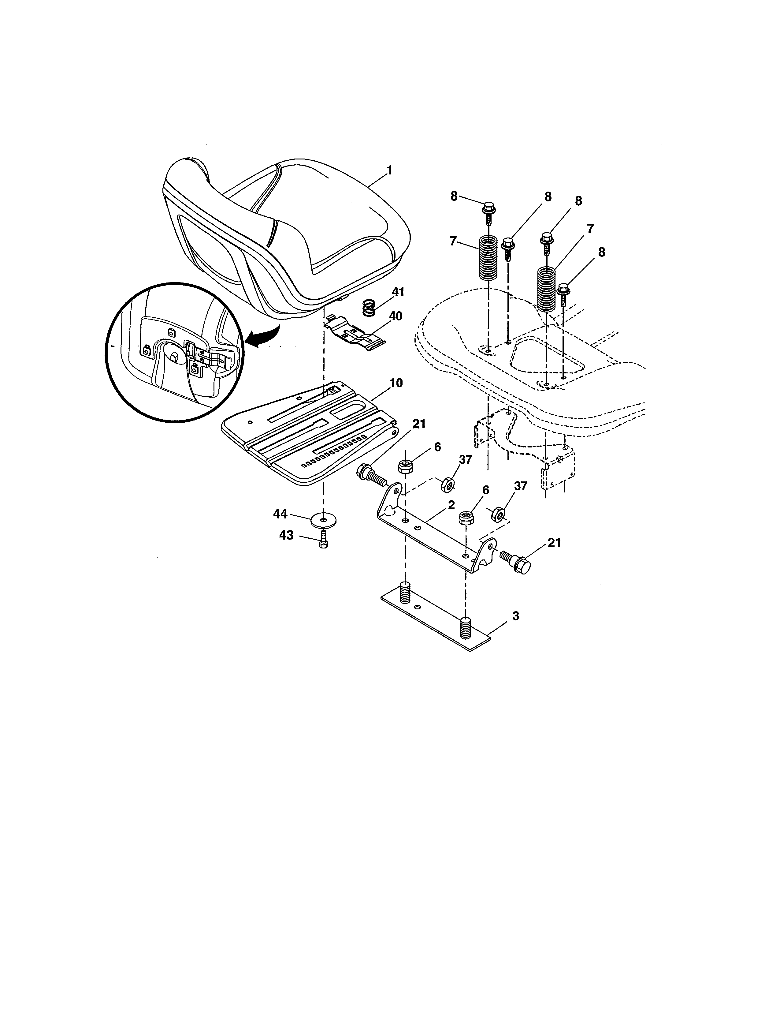 Craftsman 917255744 seat diagram