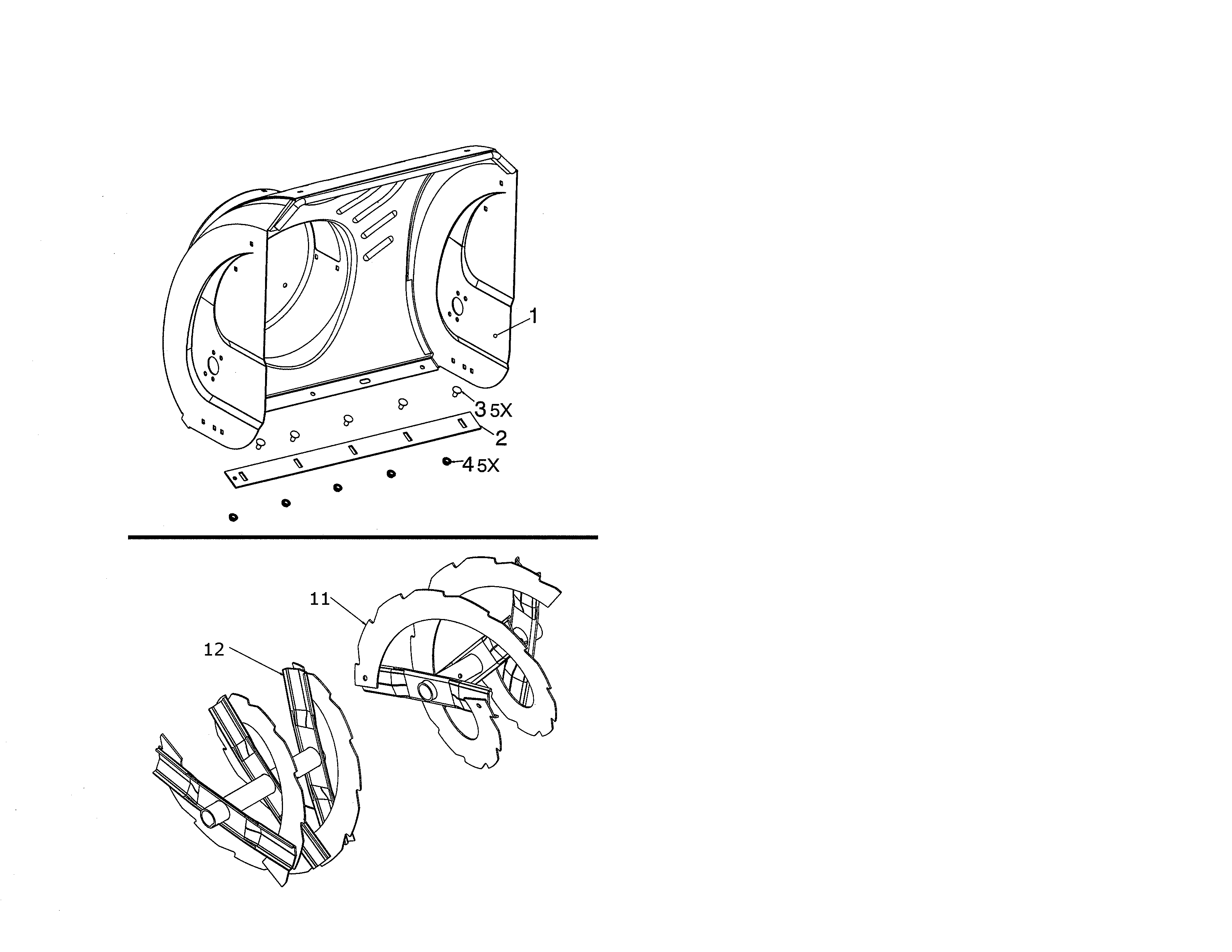 Husqvarna ST224-96193009602 auger & housing diagram