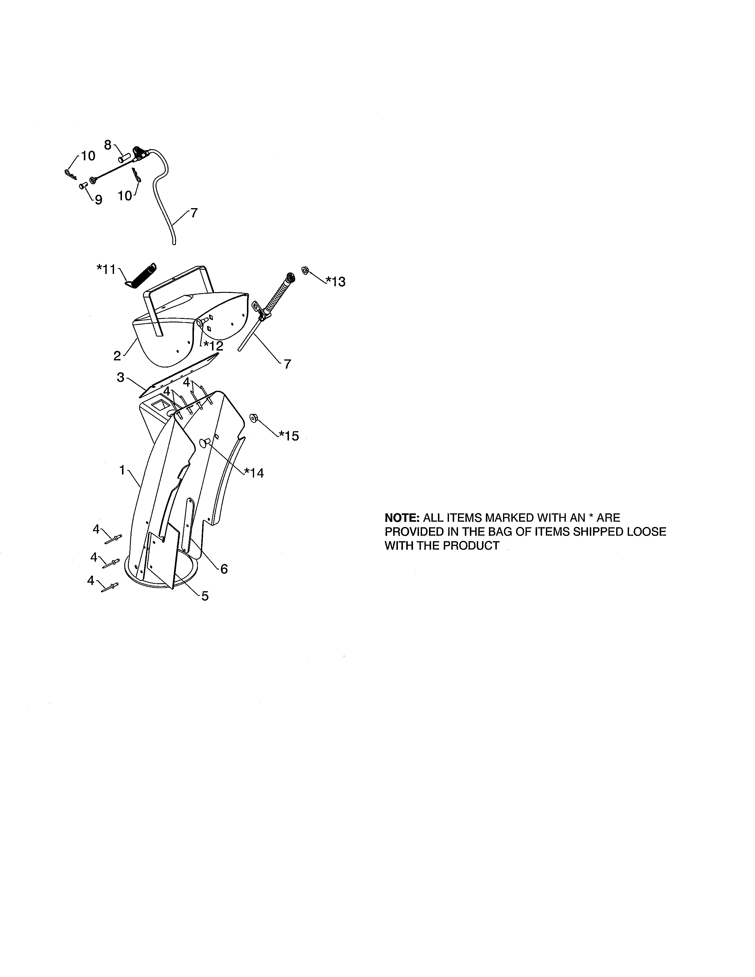 Husqvarna ST224-96193009602 chute deflector diagram