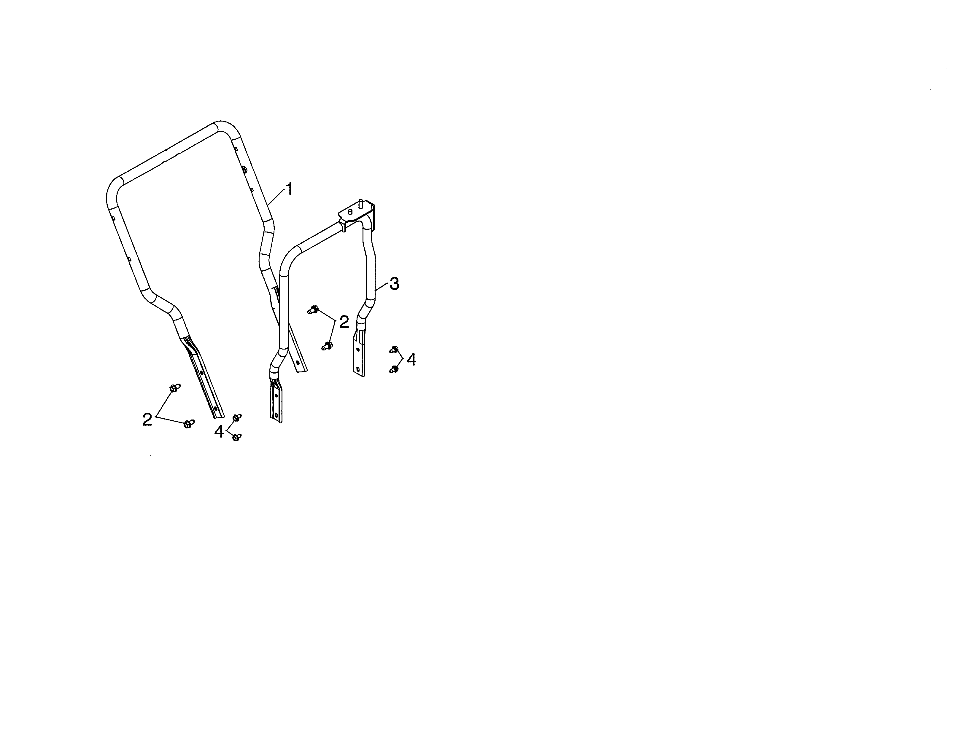 Husqvarna ST224-96193009602 lower handle diagram