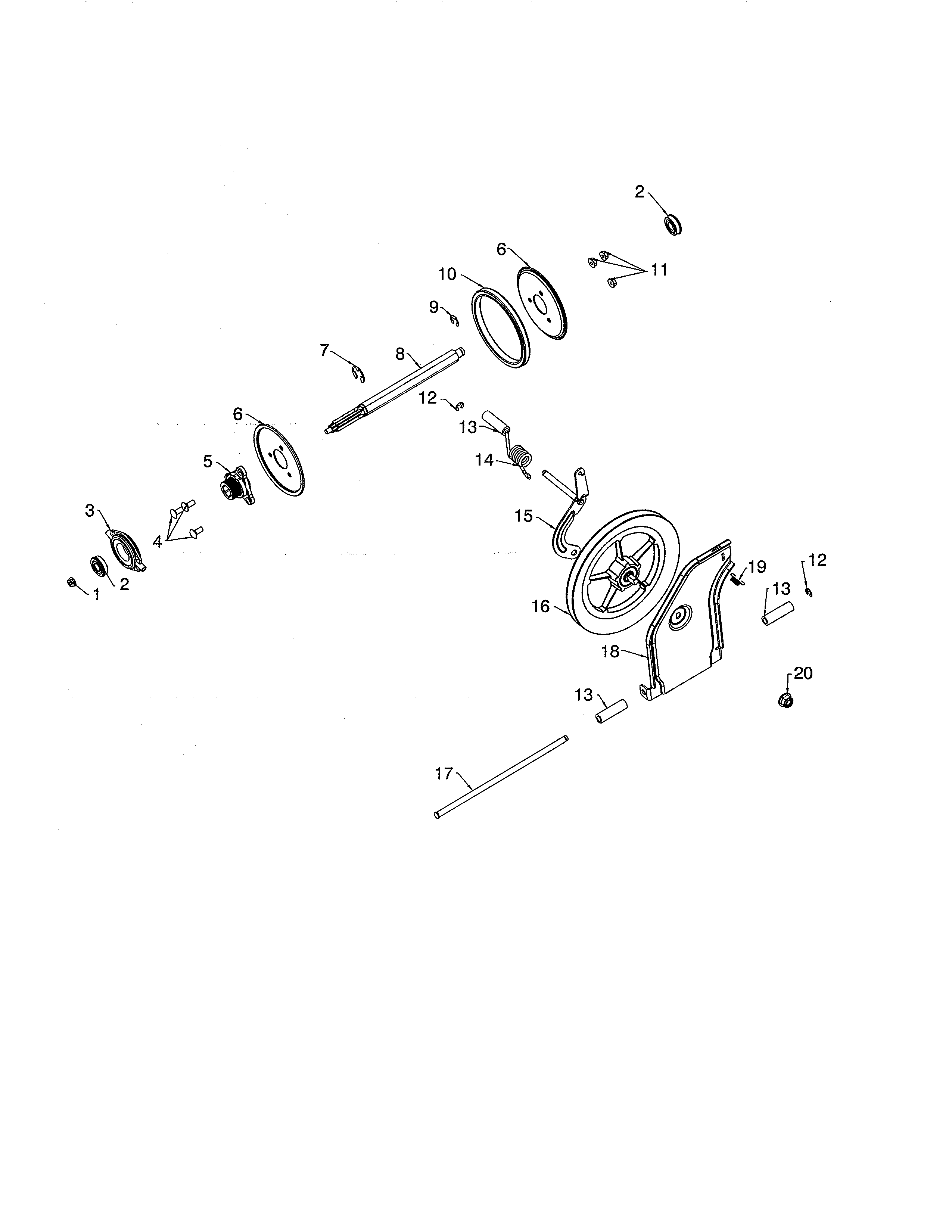 Husqvarna ST224-96193009602 drive diagram