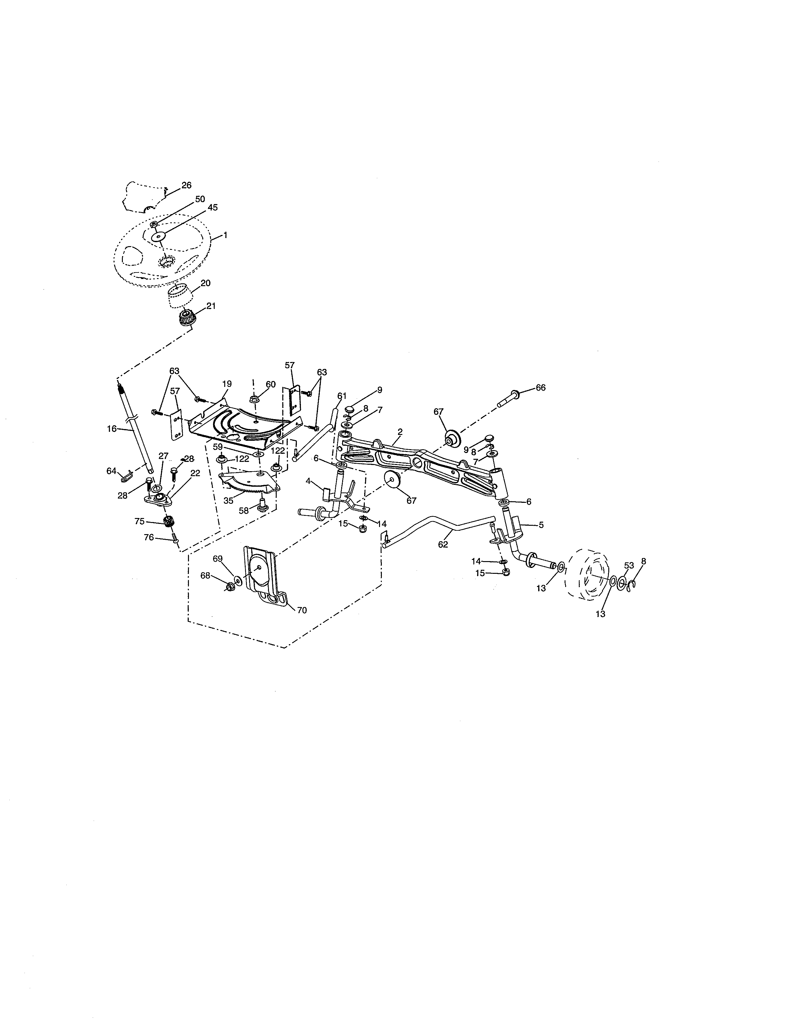 Craftsman 917255729 steering diagram