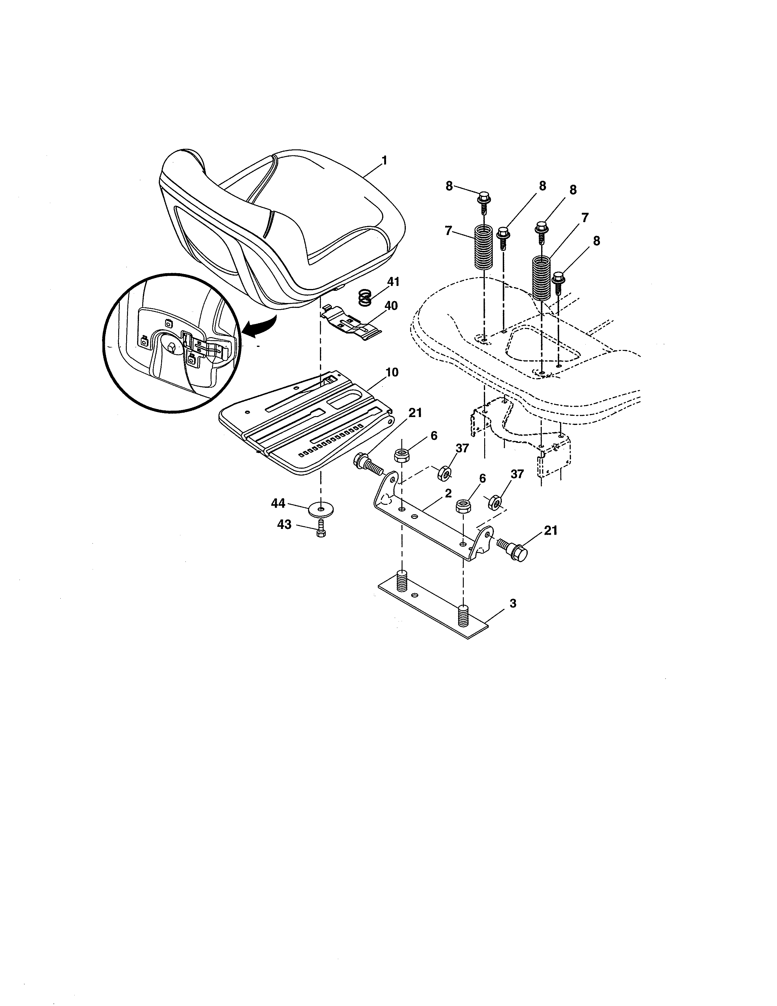 Craftsman 917255729 seat diagram