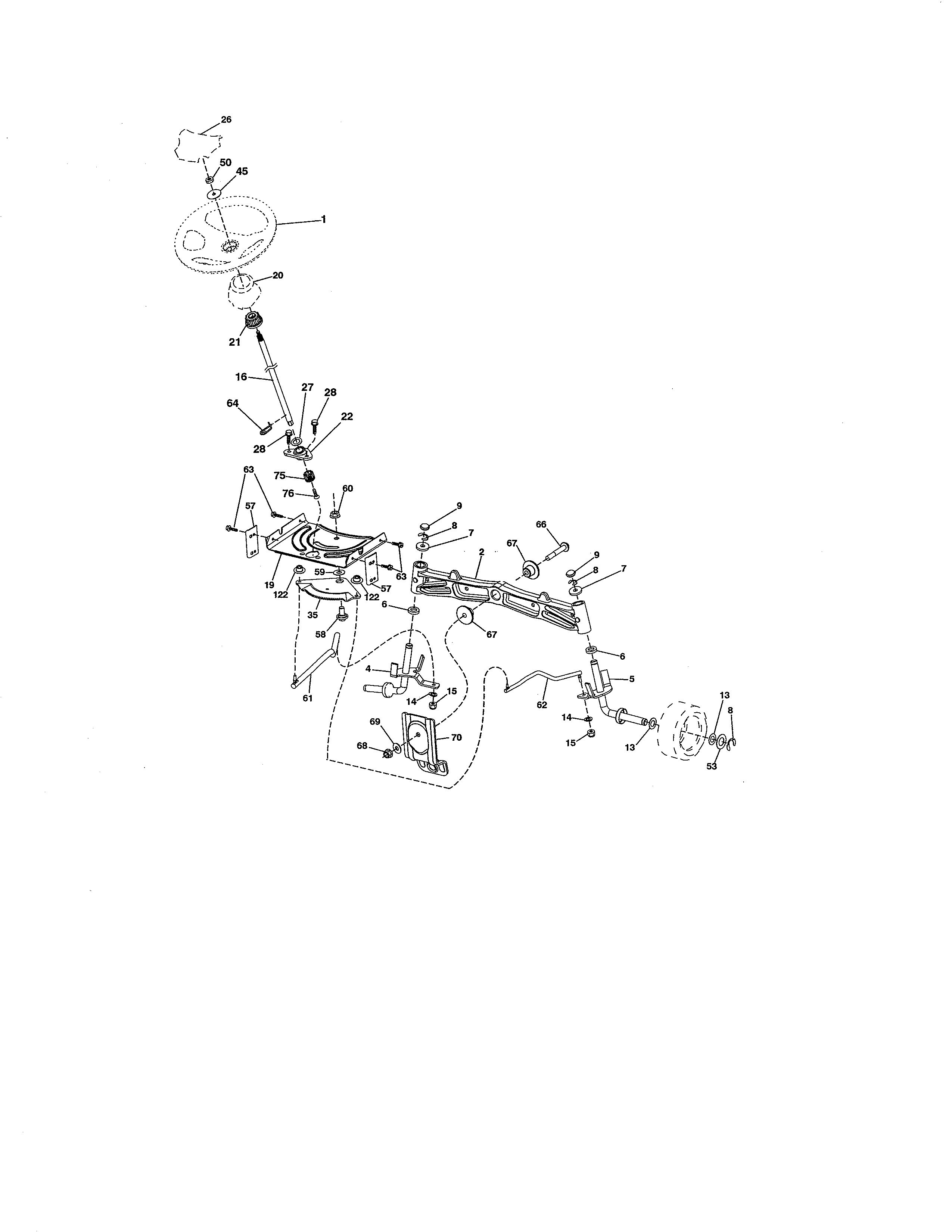 Craftsman 917990420 steering diagram