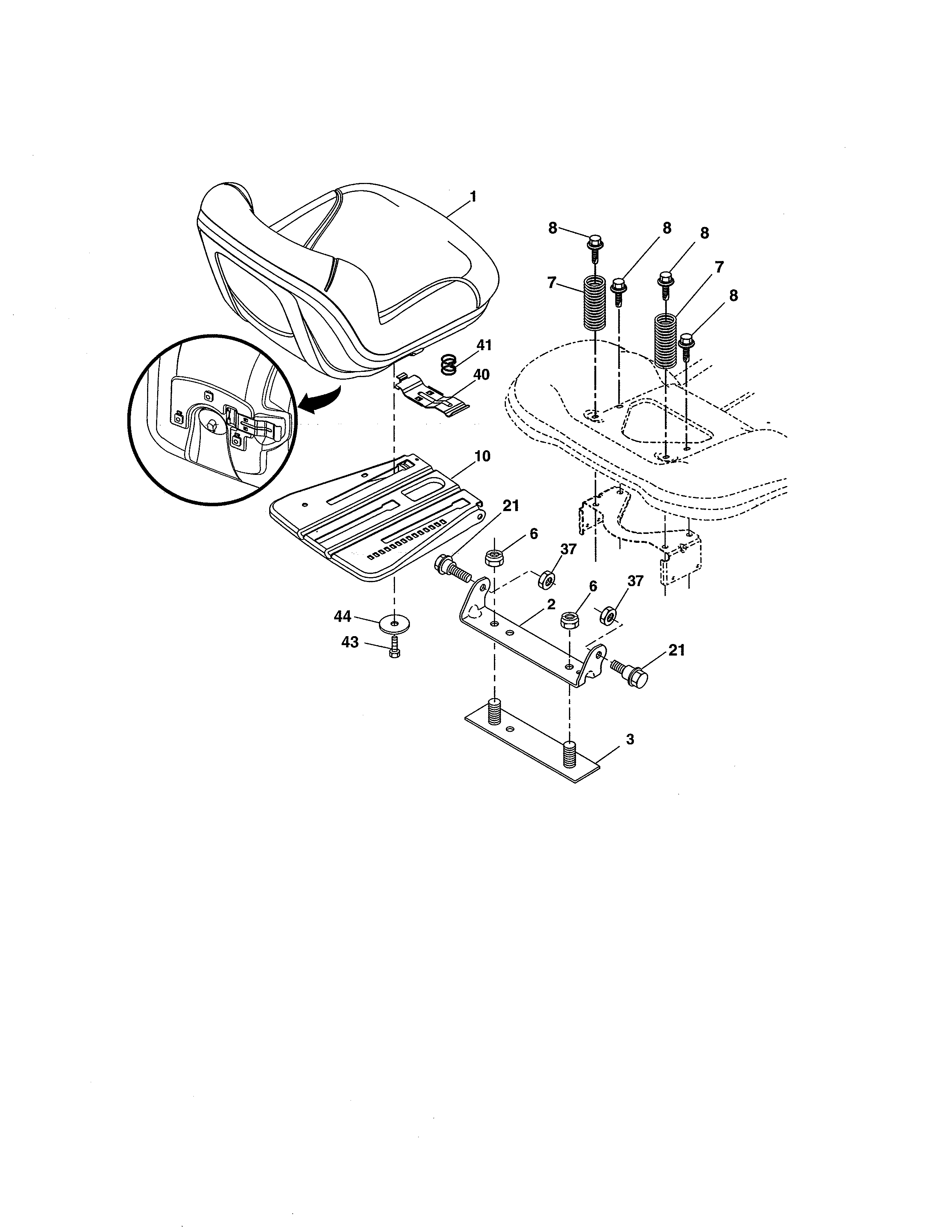Craftsman 917990420 seat diagram