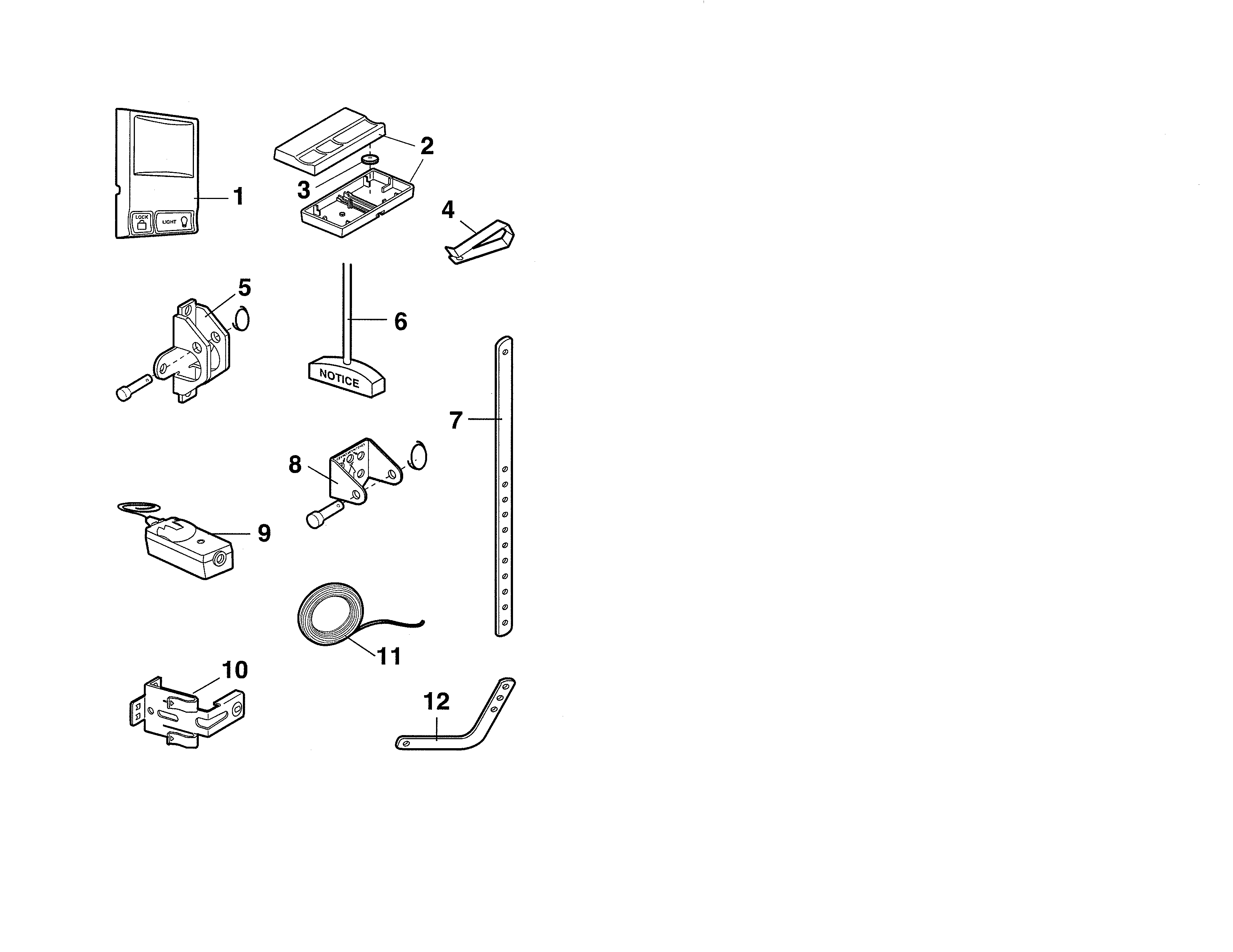 Chamberlain 2280-976 installation parts diagram