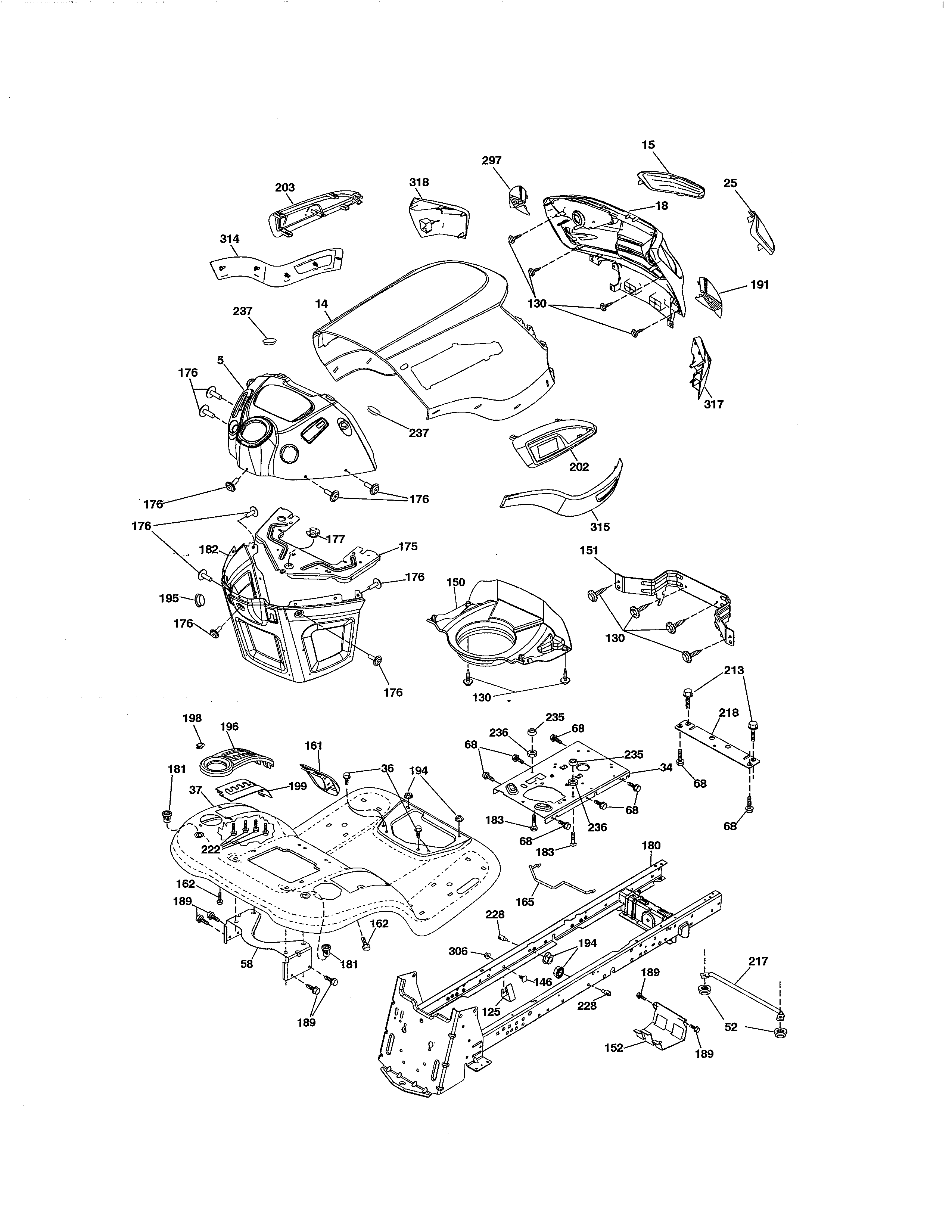 Craftsman 917255738 chassis/enclosures diagram