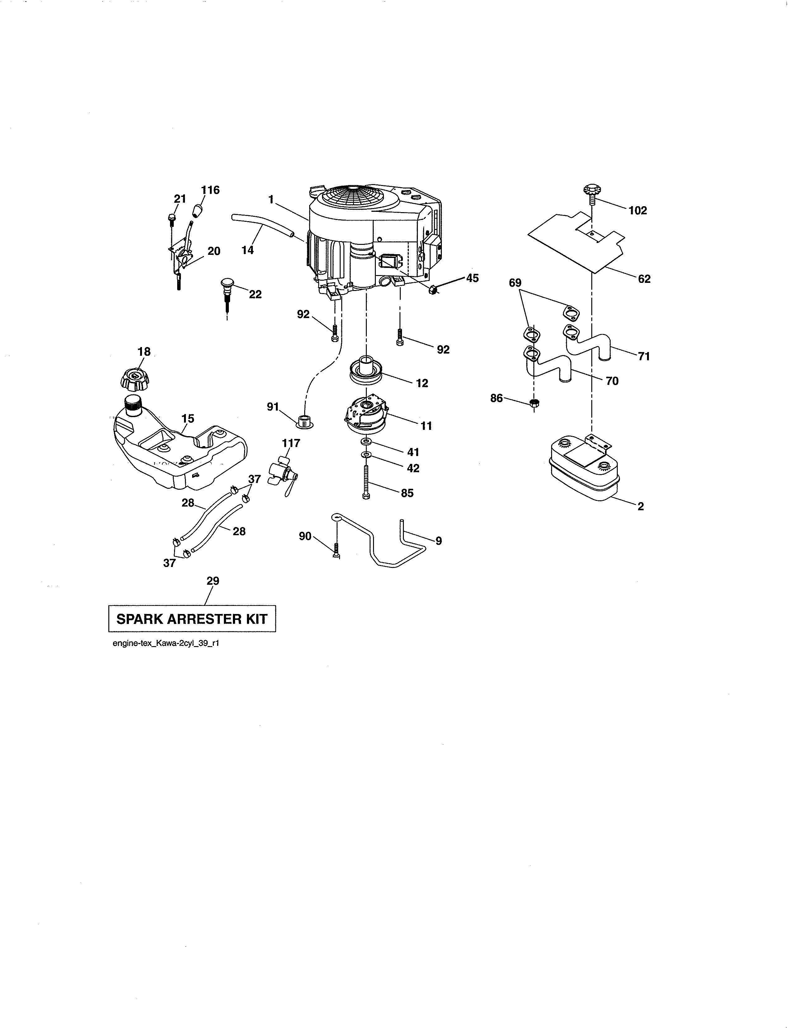 Craftsman 917255738 engine diagram