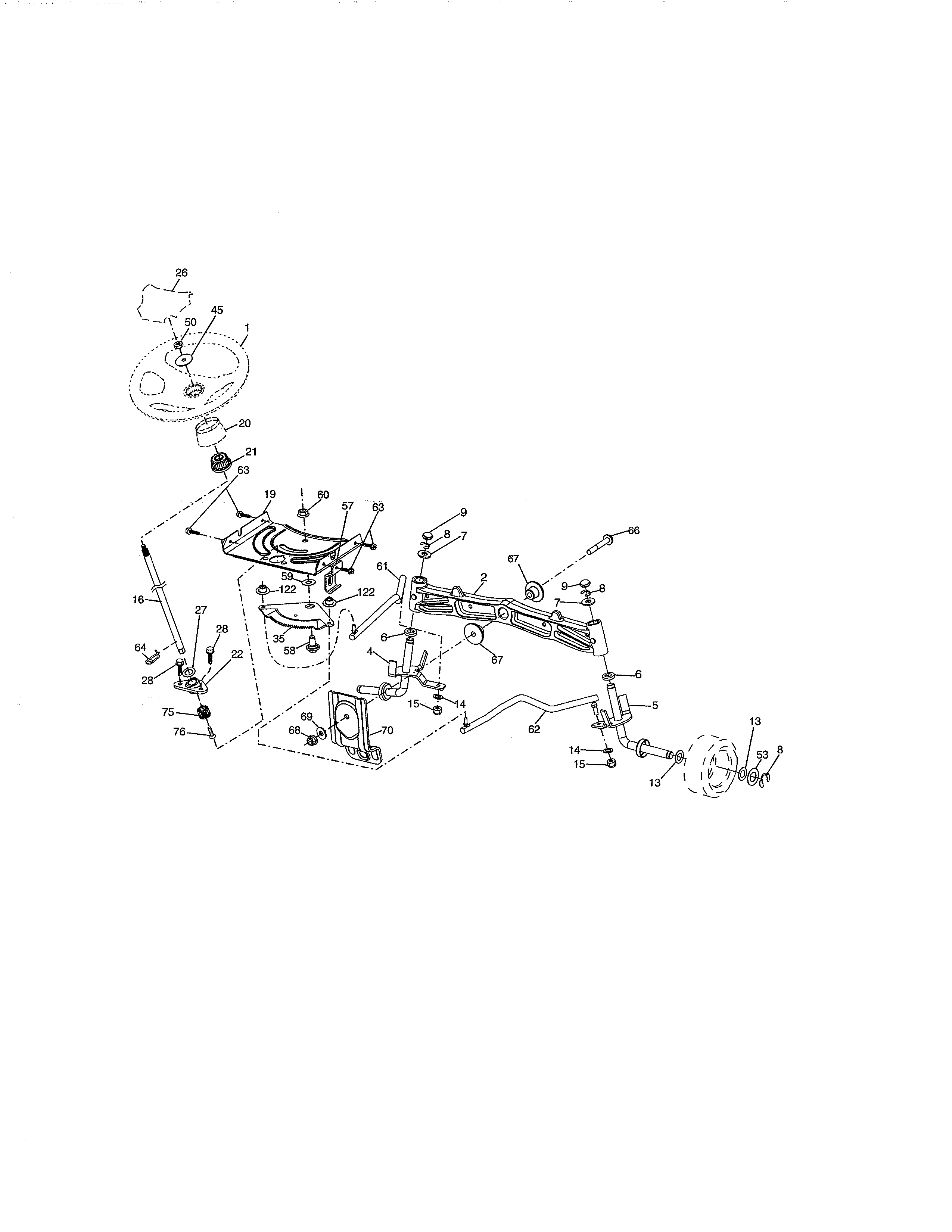 Craftsman 917255738 steering diagram