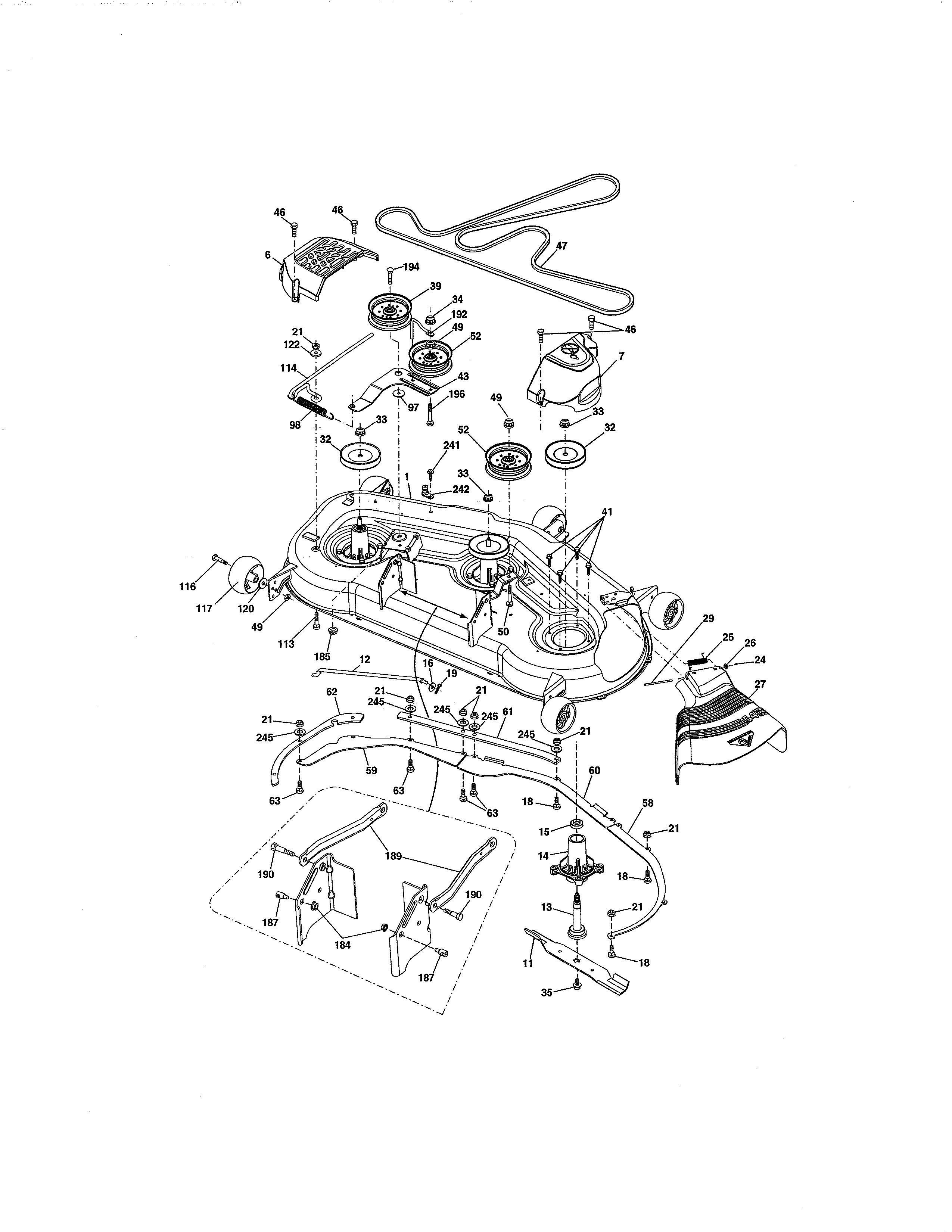 Craftsman 917255738 mower deck diagram