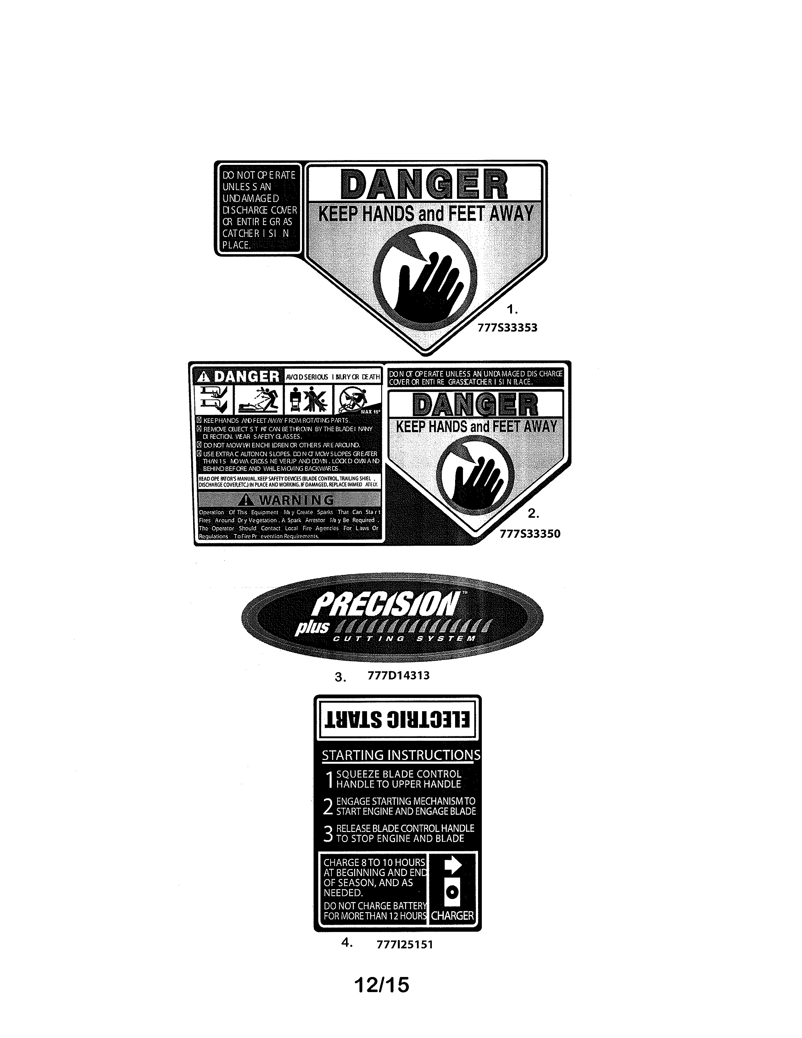 MTD 12AGB25P799 decals diagram