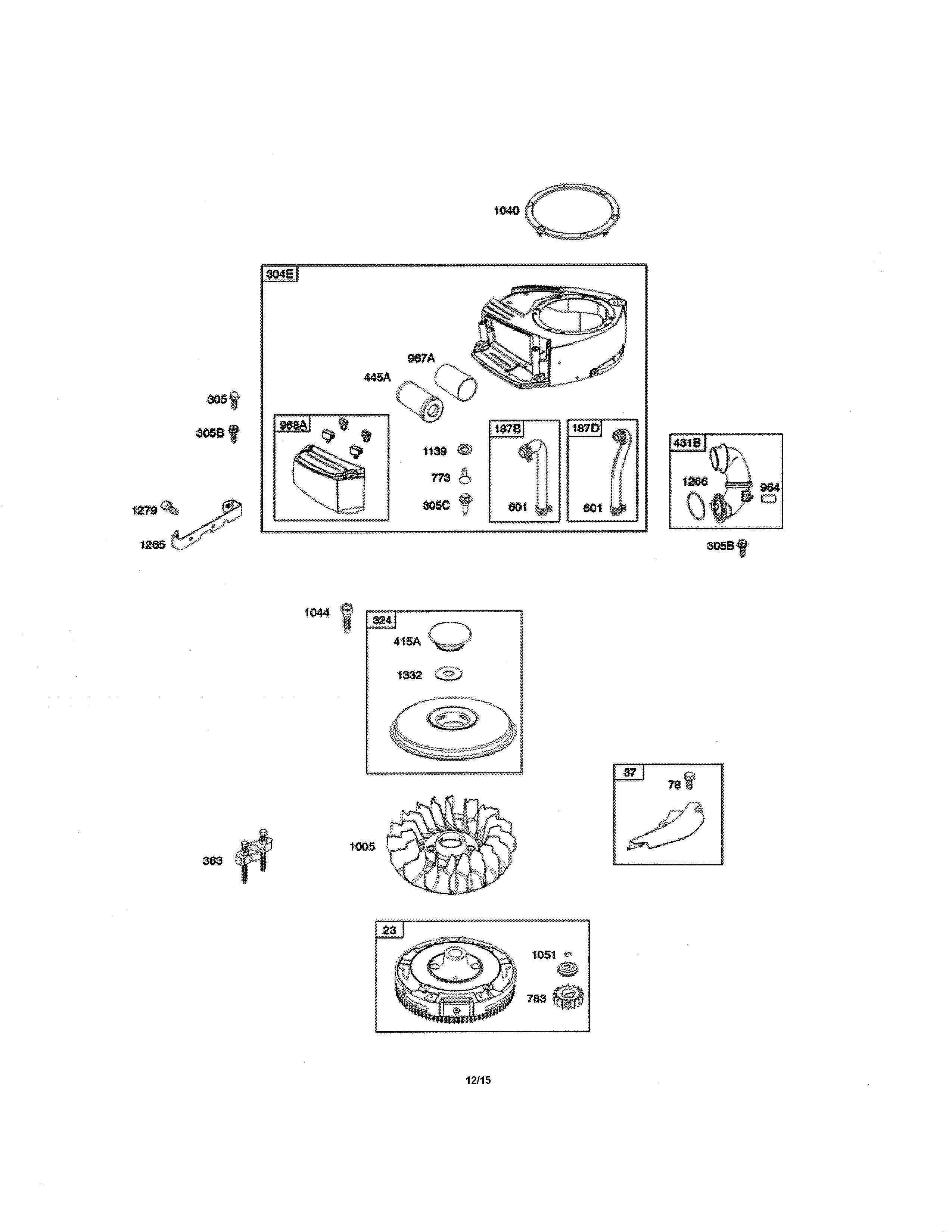 Craftsman 247203741 blower housing/flywheel diagram