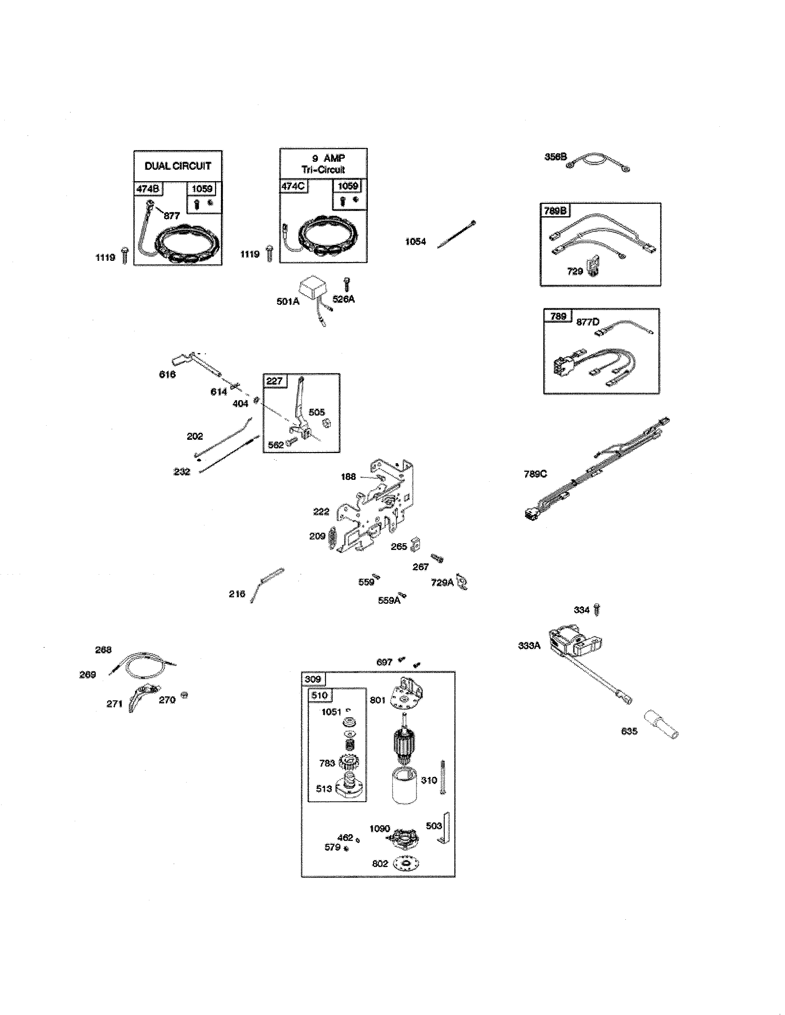 Craftsman 247203741 starter motor/alternator diagram
