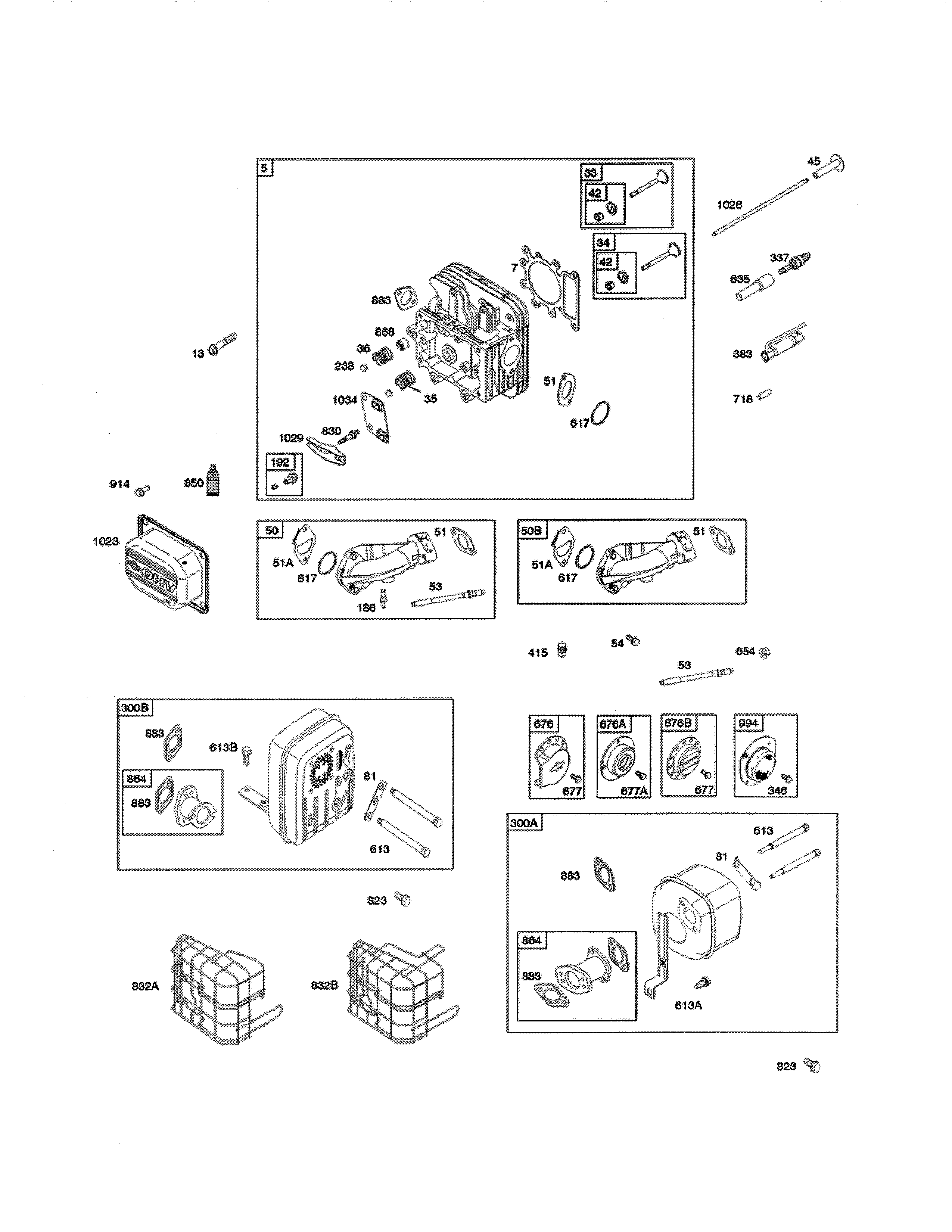 Craftsman 247203741 head cylinder/muffler diagram