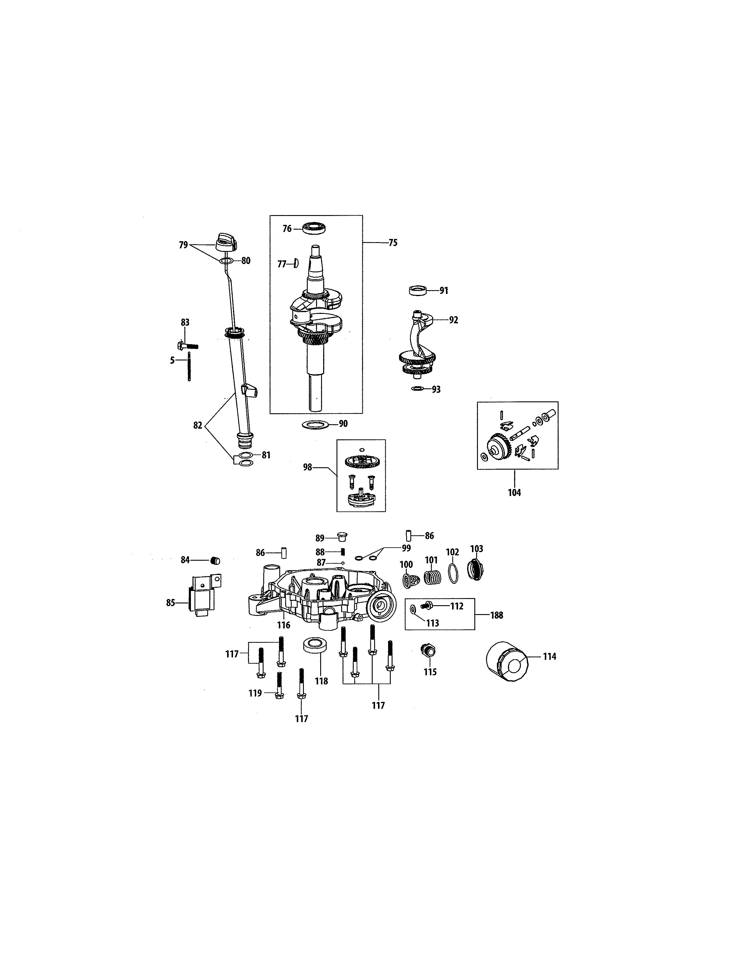 Craftsman 247290002 carnkshaft/crankcase cover diagram