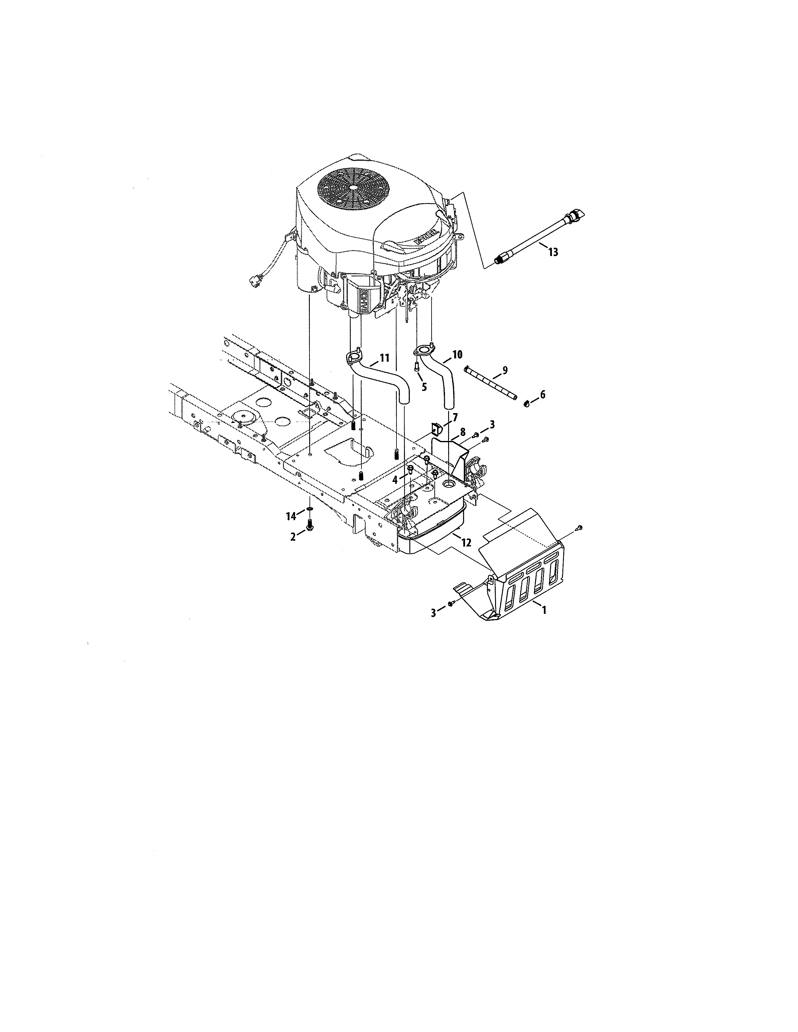 Craftsman 247204380 engine/exhaust/muffler diagram