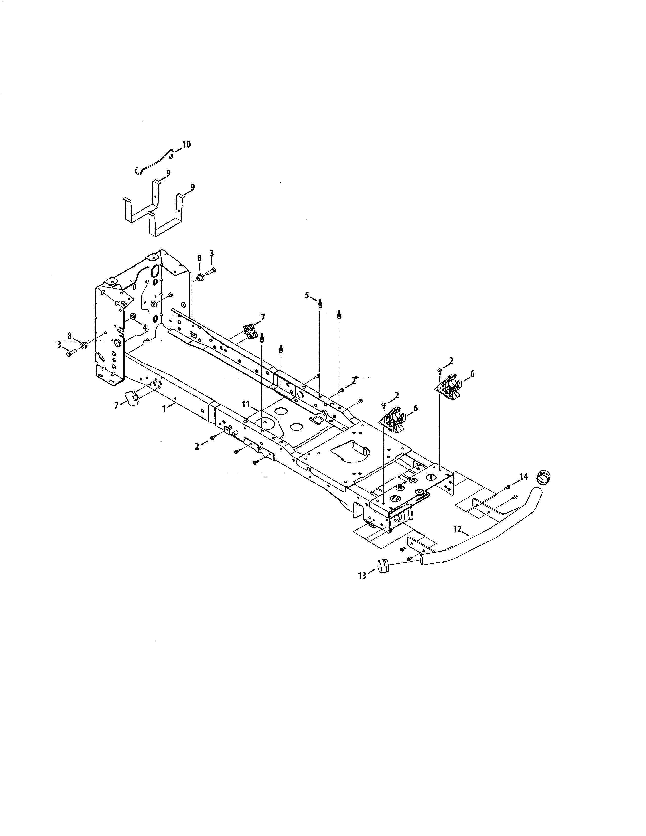 Craftsman 247202420 frame diagram