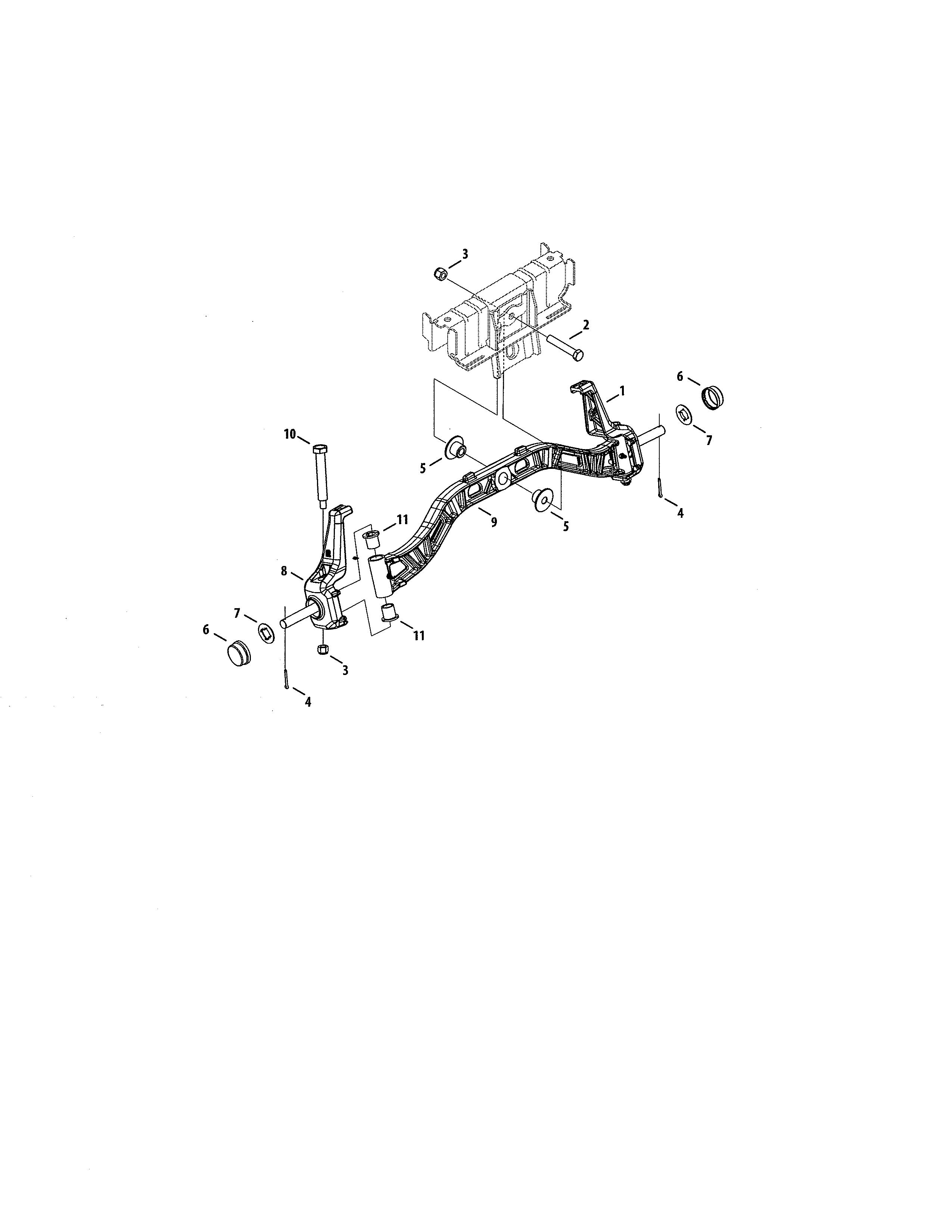 Craftsman 247202420 steering axle diagram
