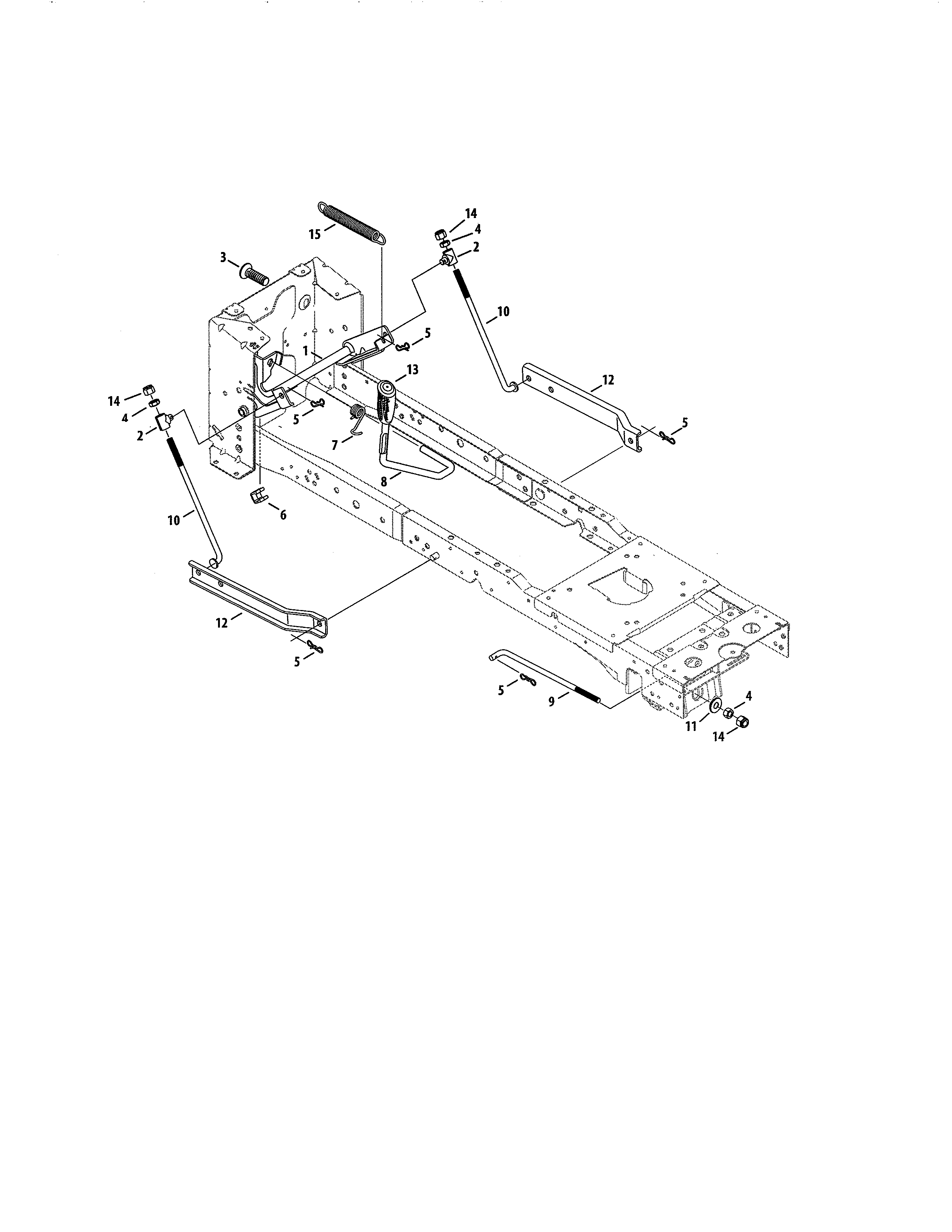 Craftsman 247204390 deck lift diagram