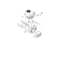 MTD 1417A3ZW099 engine/muffler/exhaust pipe diagram
