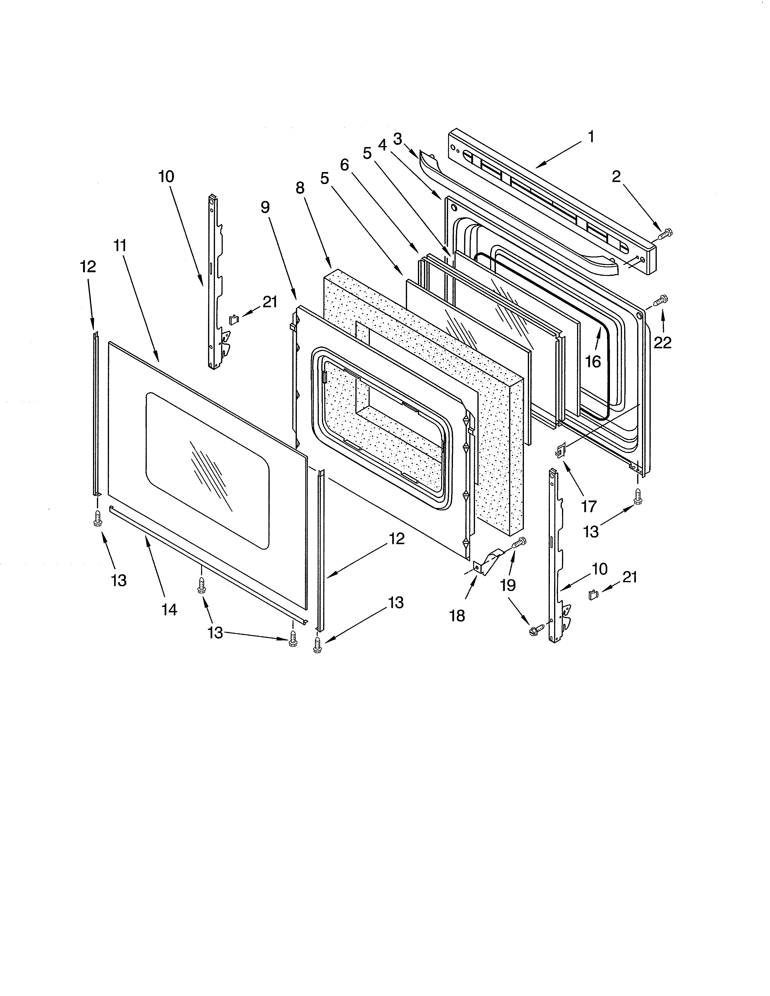 Kenmore 66592144300 door diagram