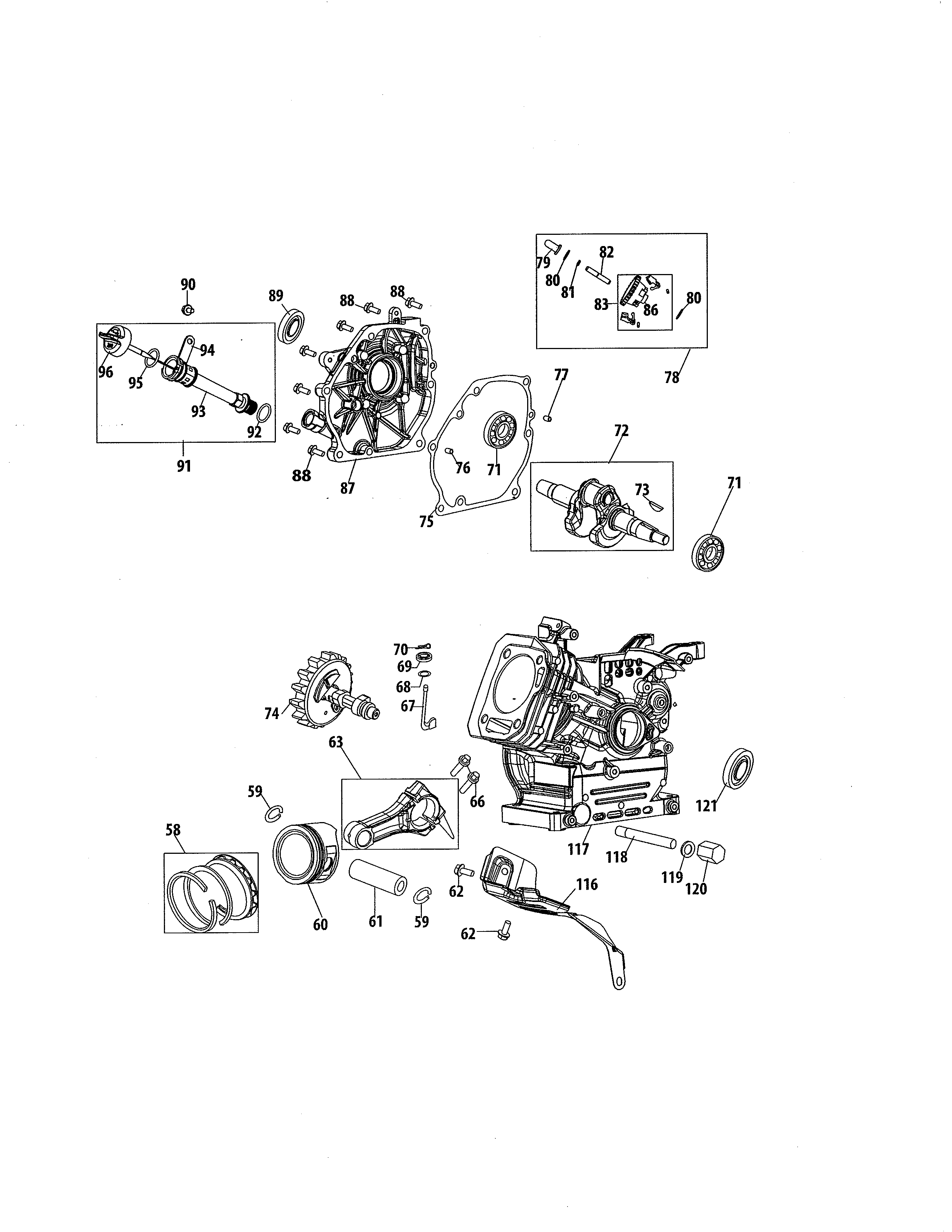 Craftsman 247883940 crankcase diagram