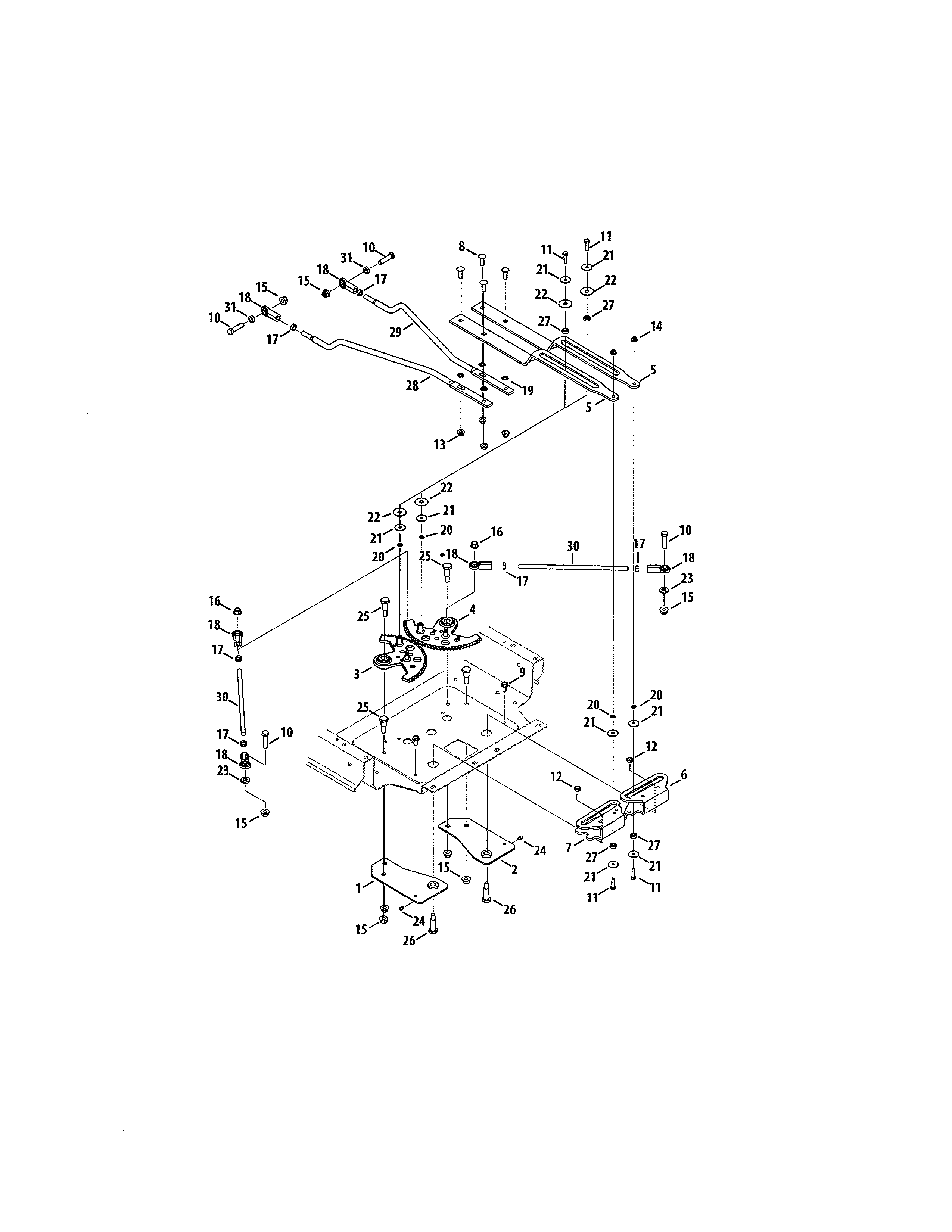 MTD 17ARCBDS099 hydro link/gears diagram
