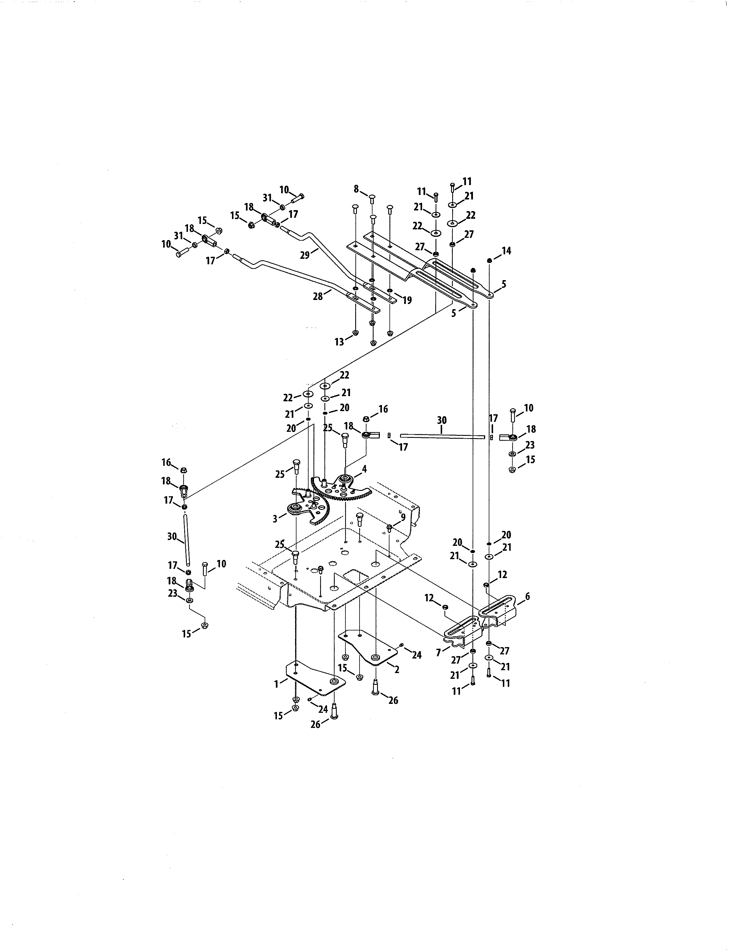 Craftsman 247204100 hydro link/gears diagram