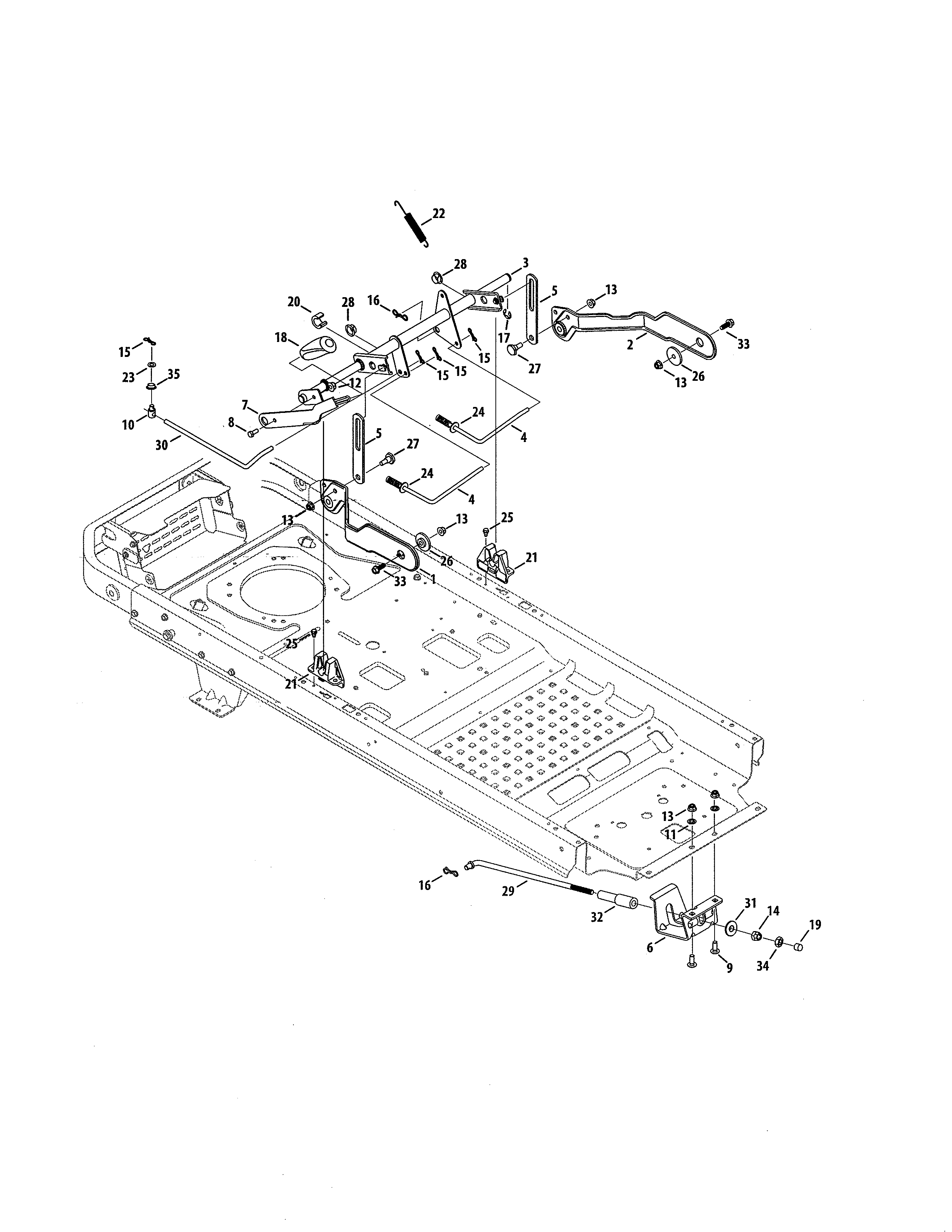 Craftsman 247204100 deck lift diagram