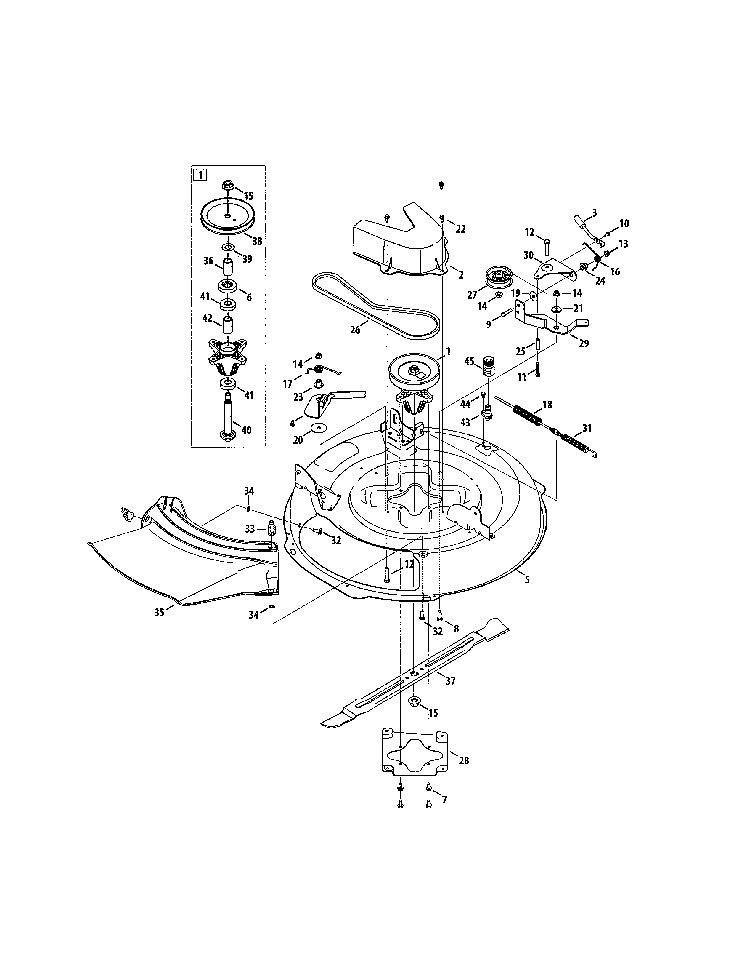 Craftsman 247290003 deck/spindle diagram