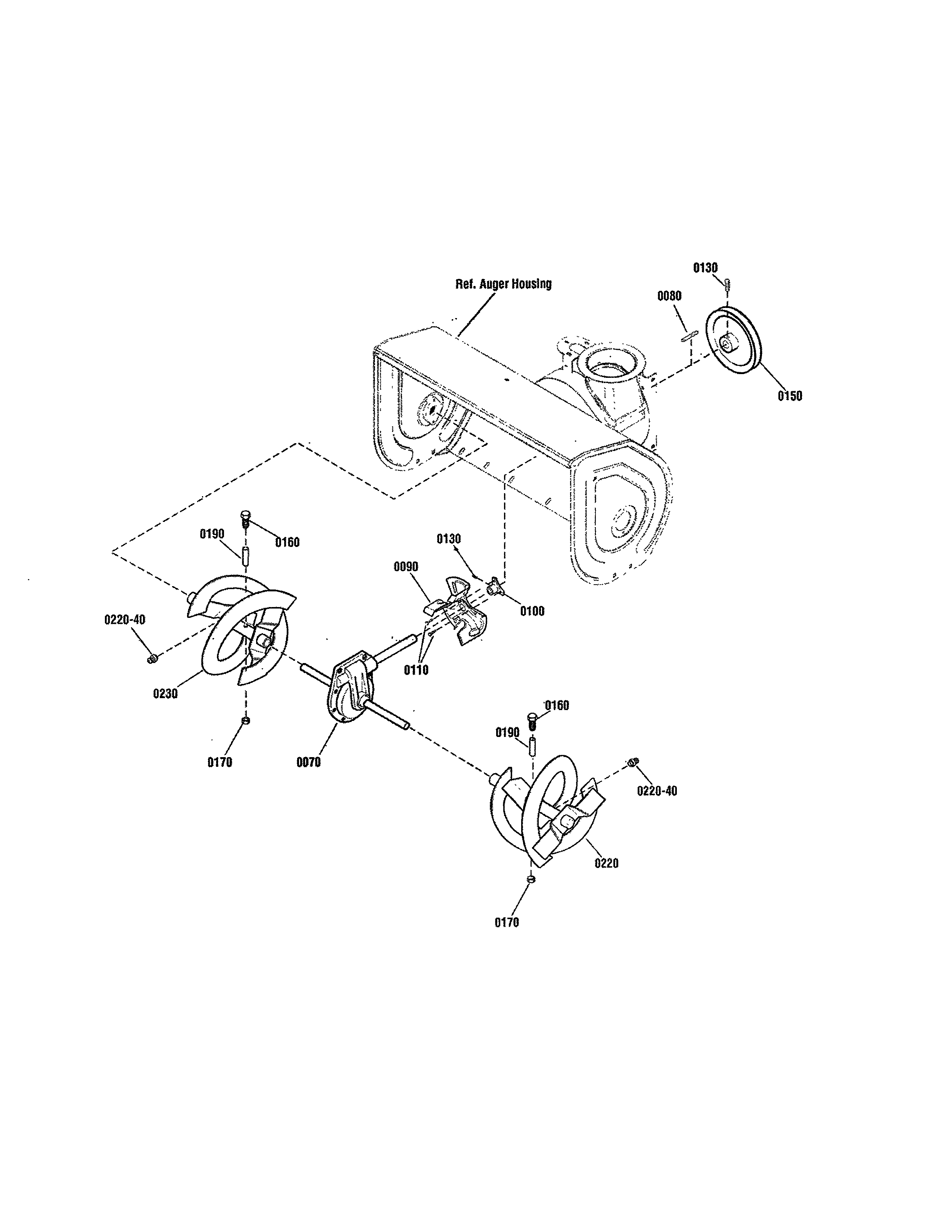 Snapper 1696002 auger drive diagram