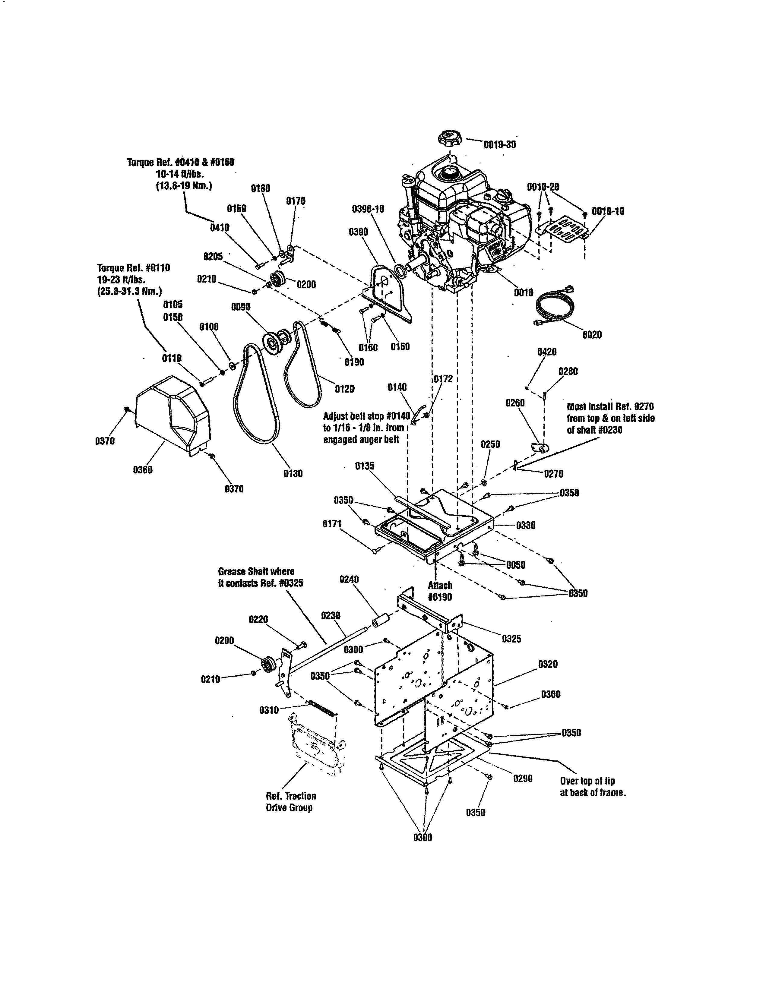 Snapper 1696002 engine & frame diagram
